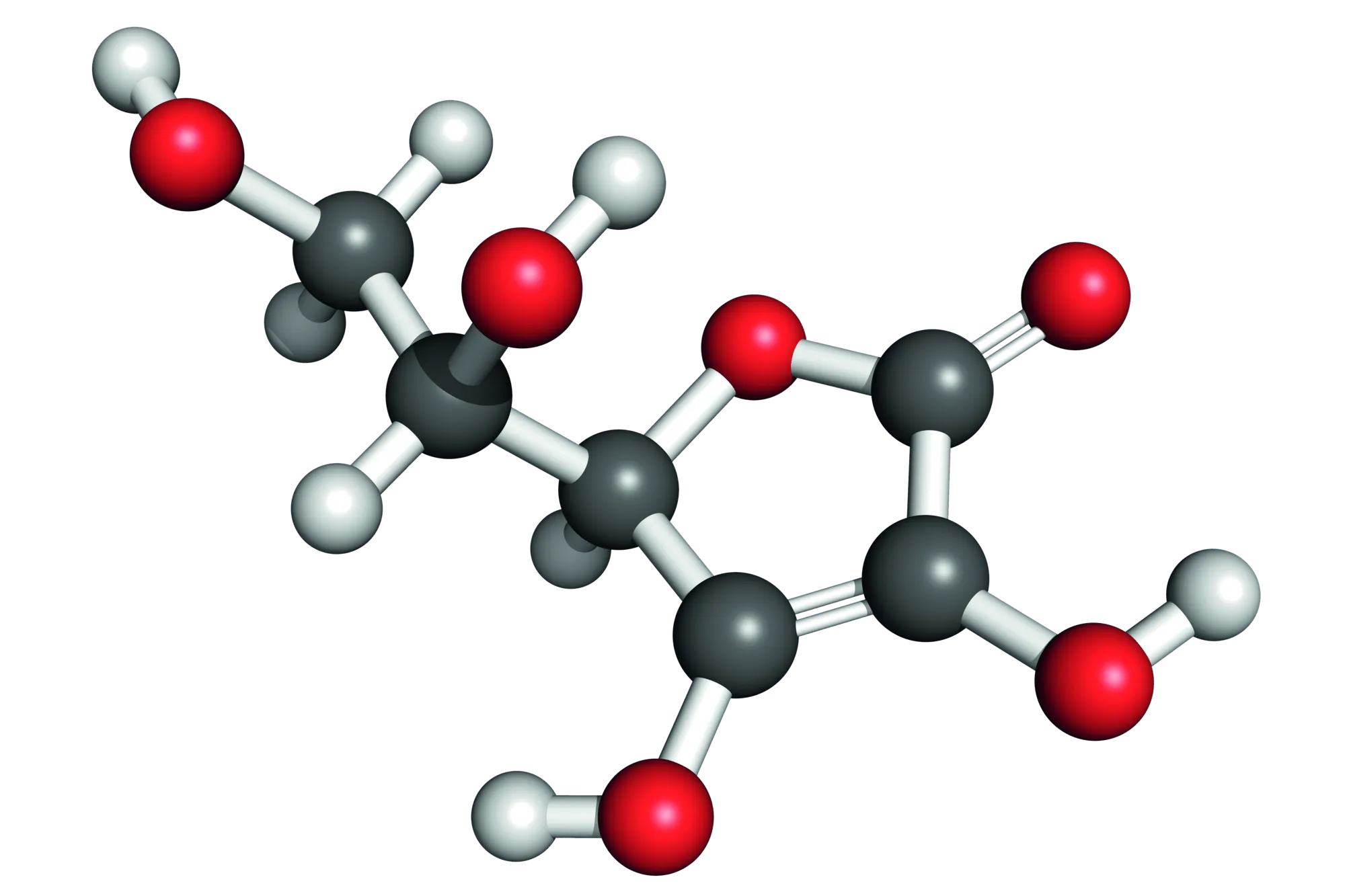 Modèle moléculaire de l'acide ascorbique