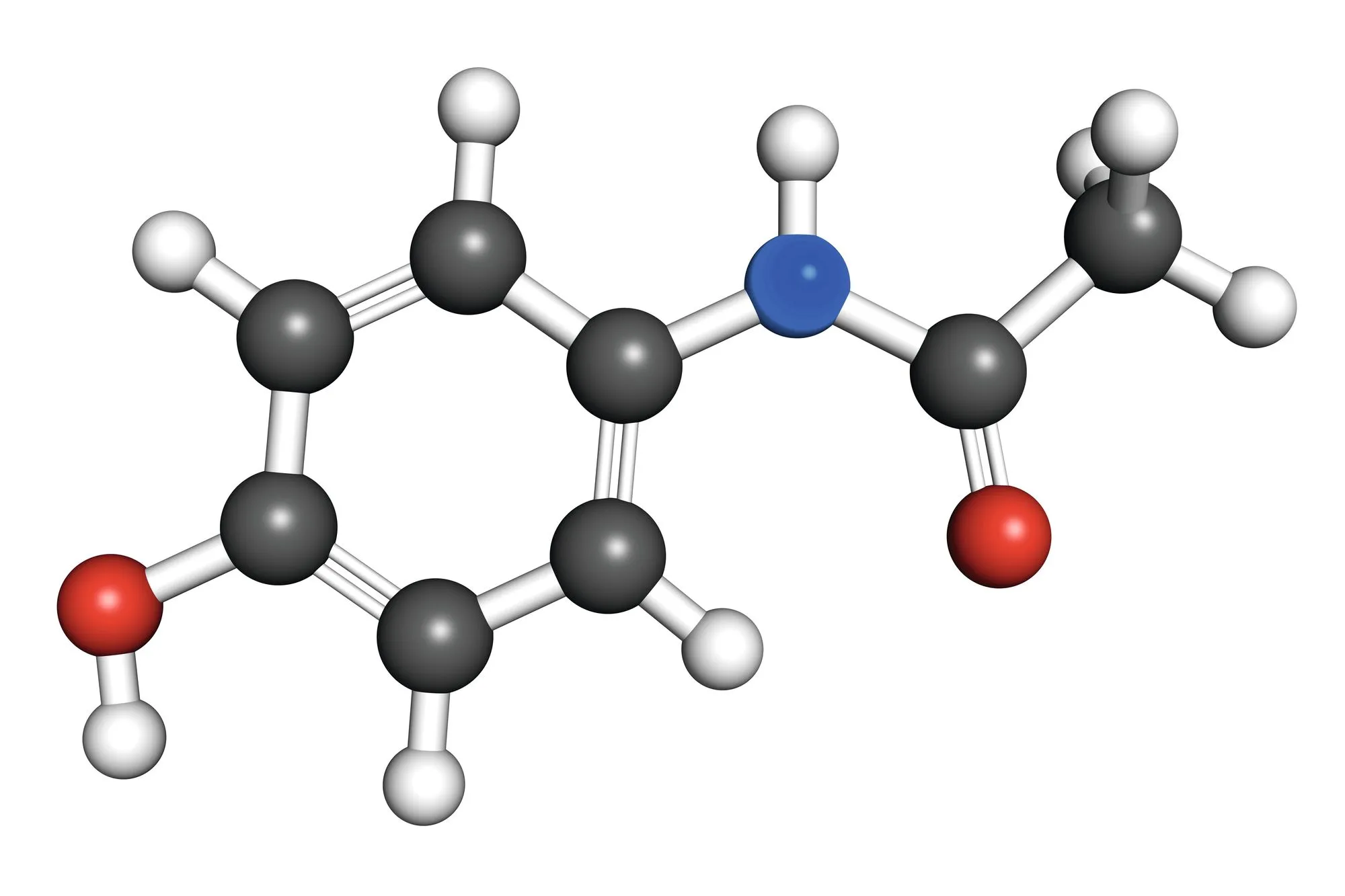 Molécule de paracetamol