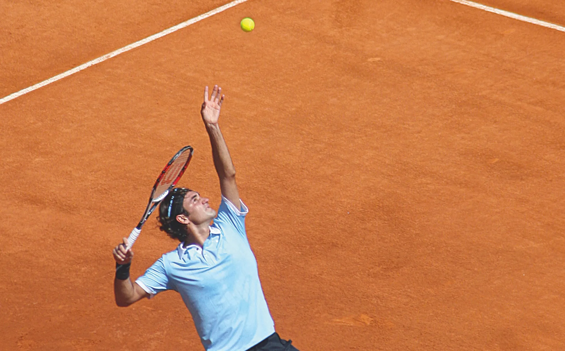 Roger Federer, champion de tennis, avril 2008