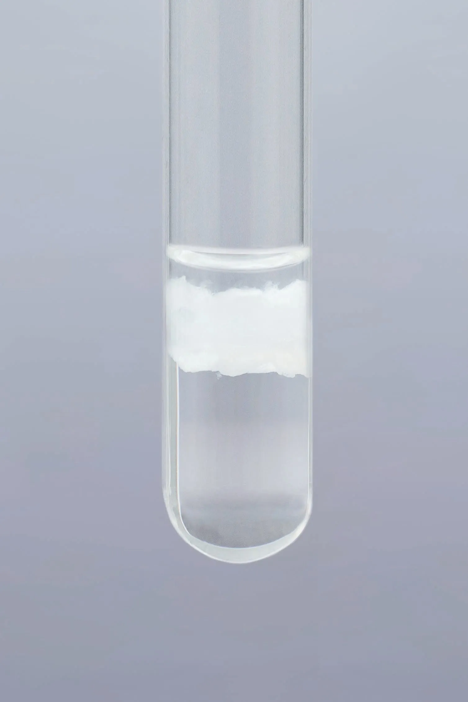 Test des ions chlorure au nitrate d'argent : précipité de chlorure d'argent