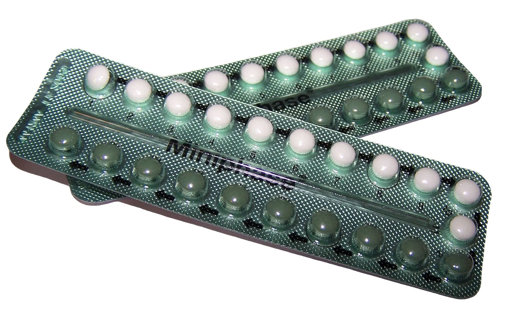 Plaquettes de pilules contraceptives.