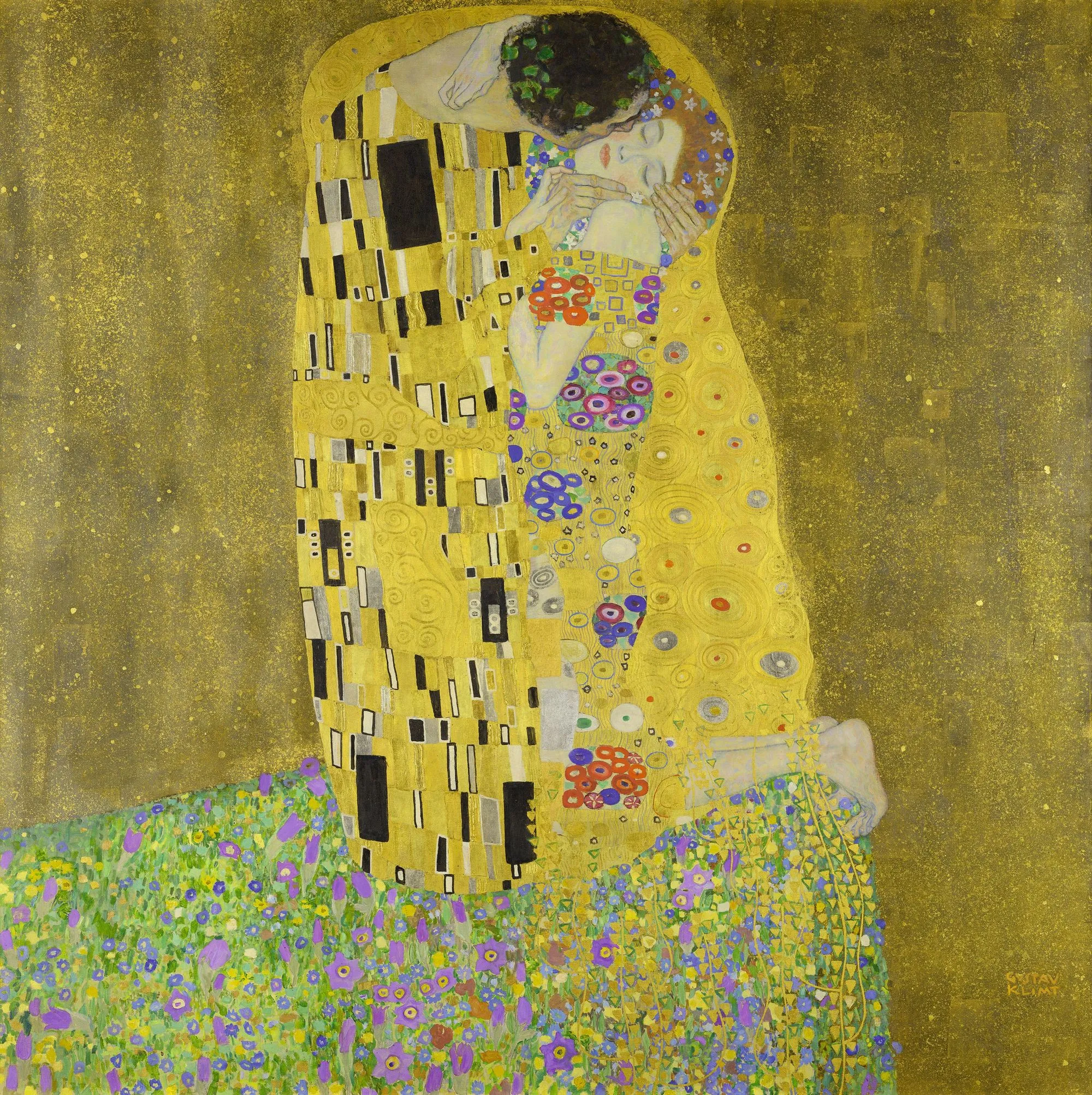 Gustav Klimt, Le Baiser, 1908