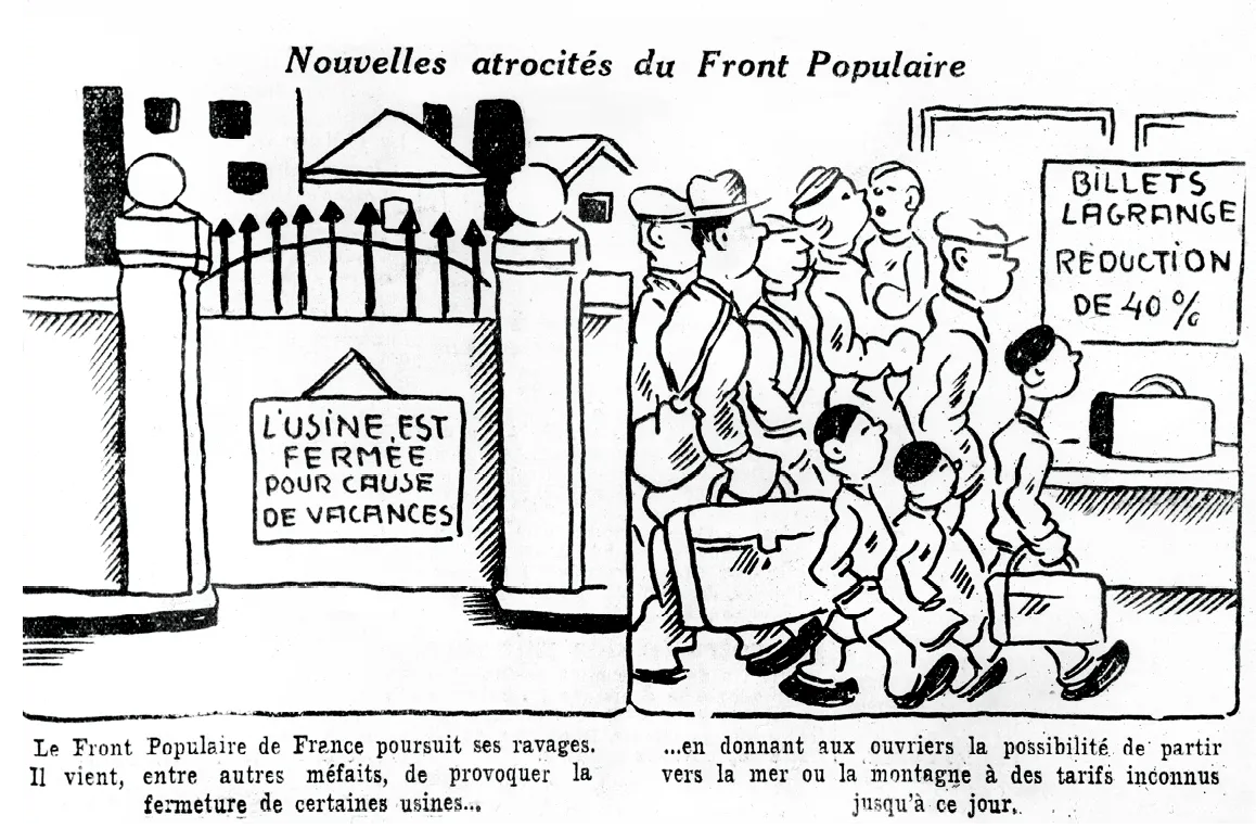Robert Fuzier, dessin de presse dans le Populaire, 1936.