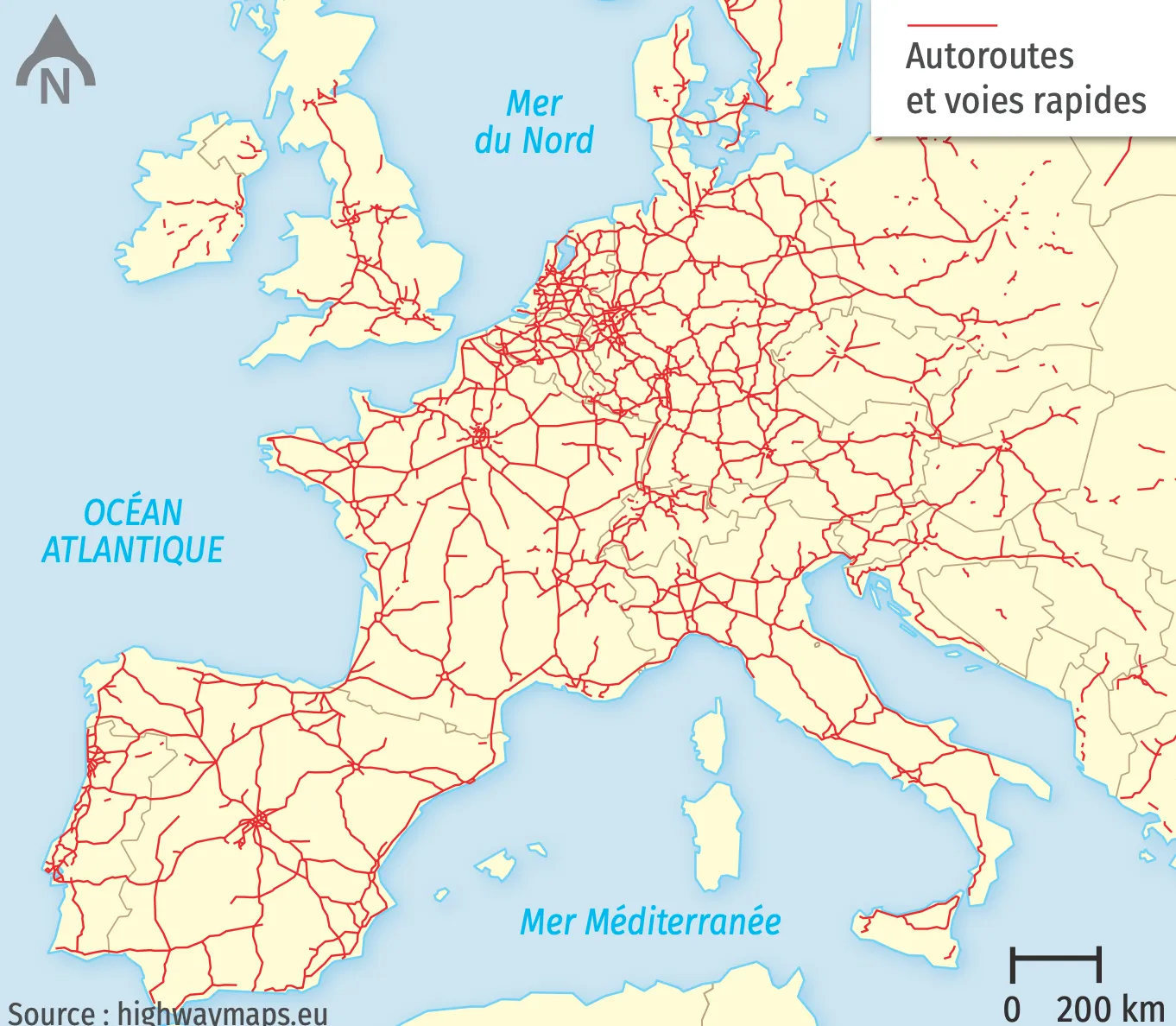 Carte 2 Un territoire maillé par des réseaux à grande vitesse