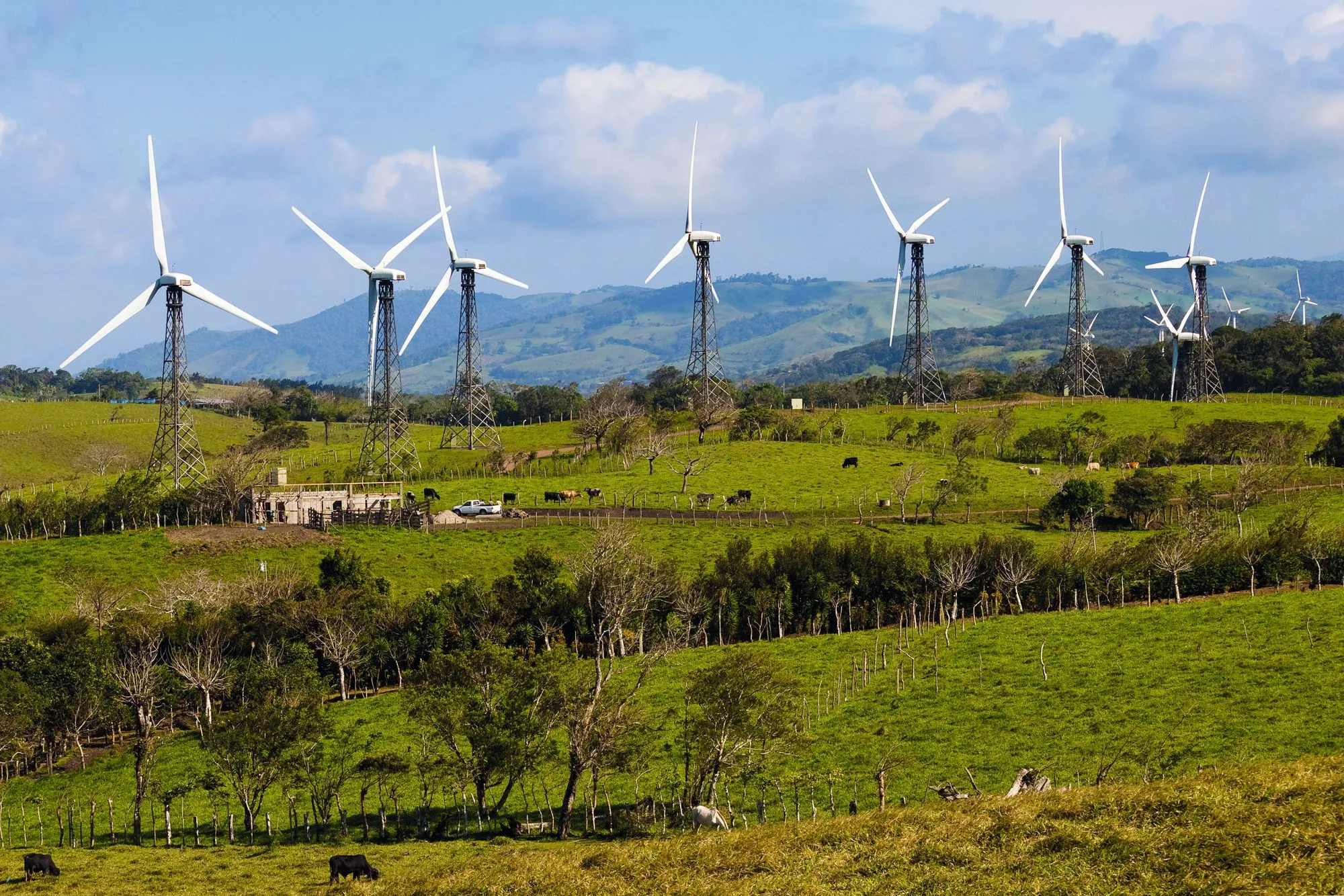 Parc éolien dans la province de Guanacaste (Costa Rica)