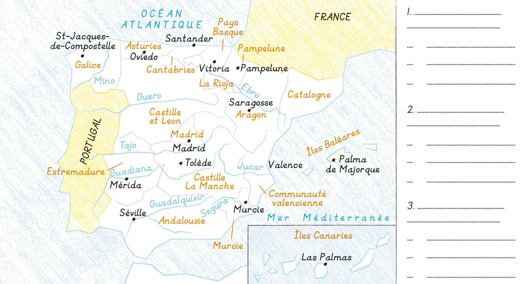 Fond de carte Espagne