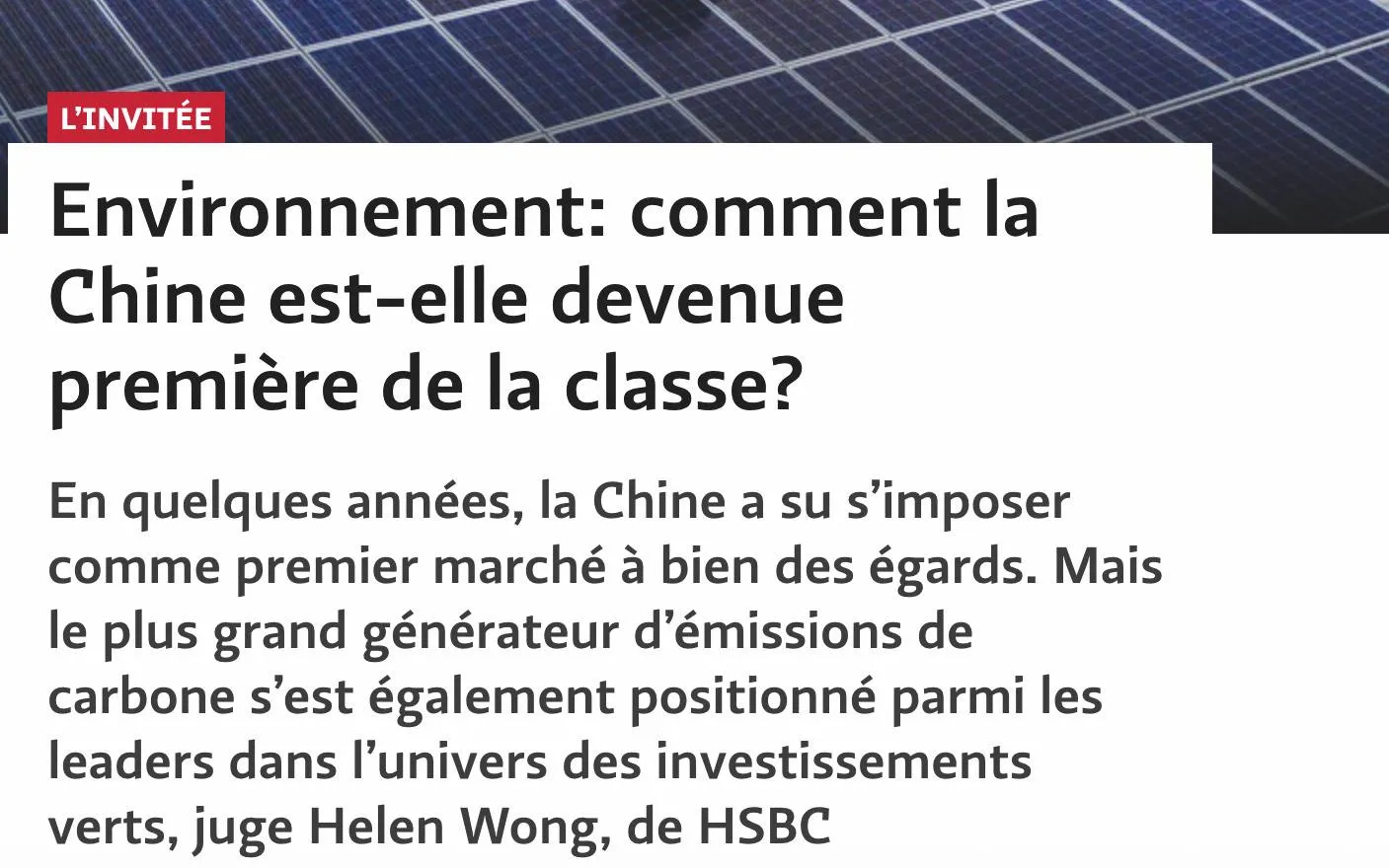 article Chine environnement