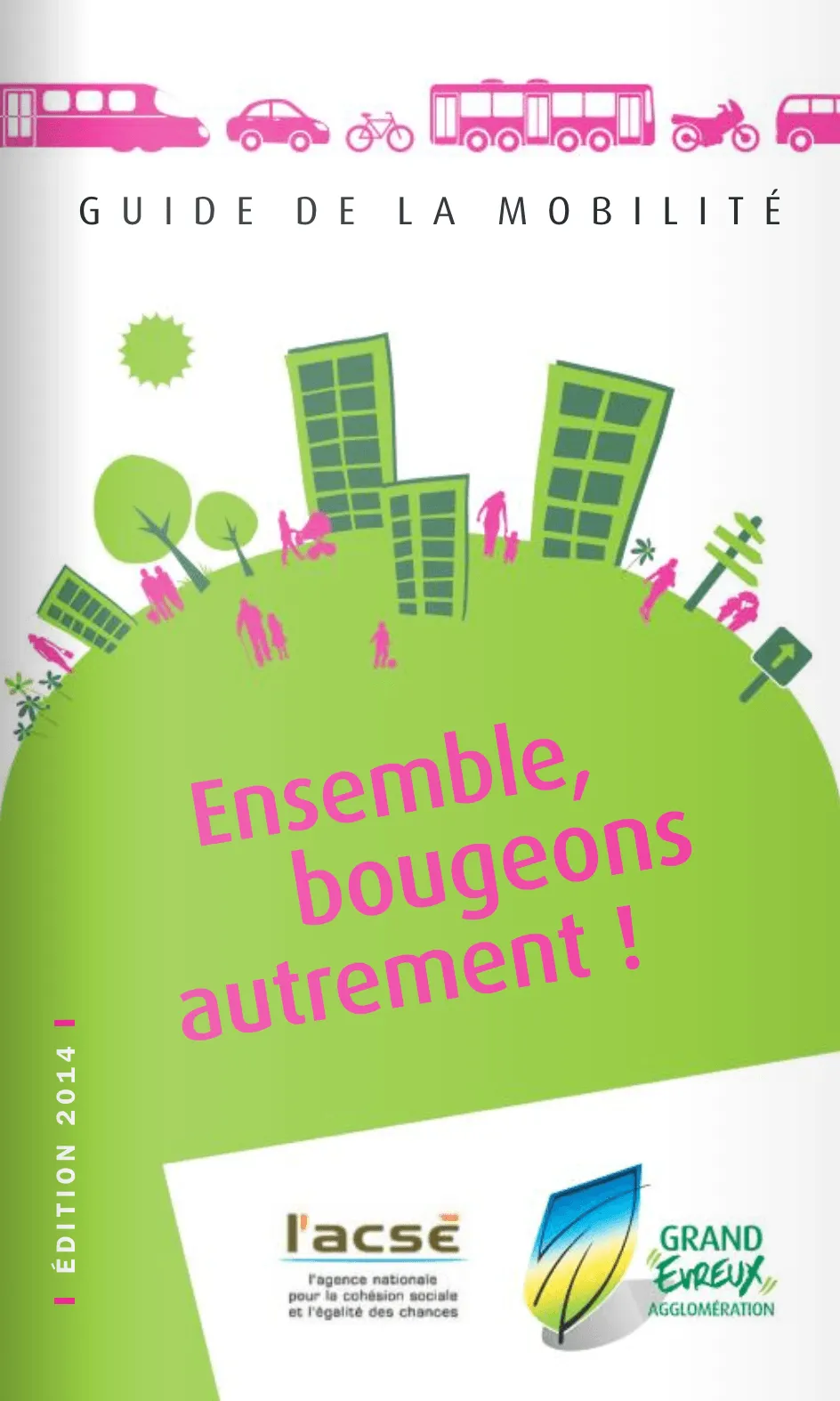 Affiche du « guide de la mobilité » de la ville d'Évreux, 2014.