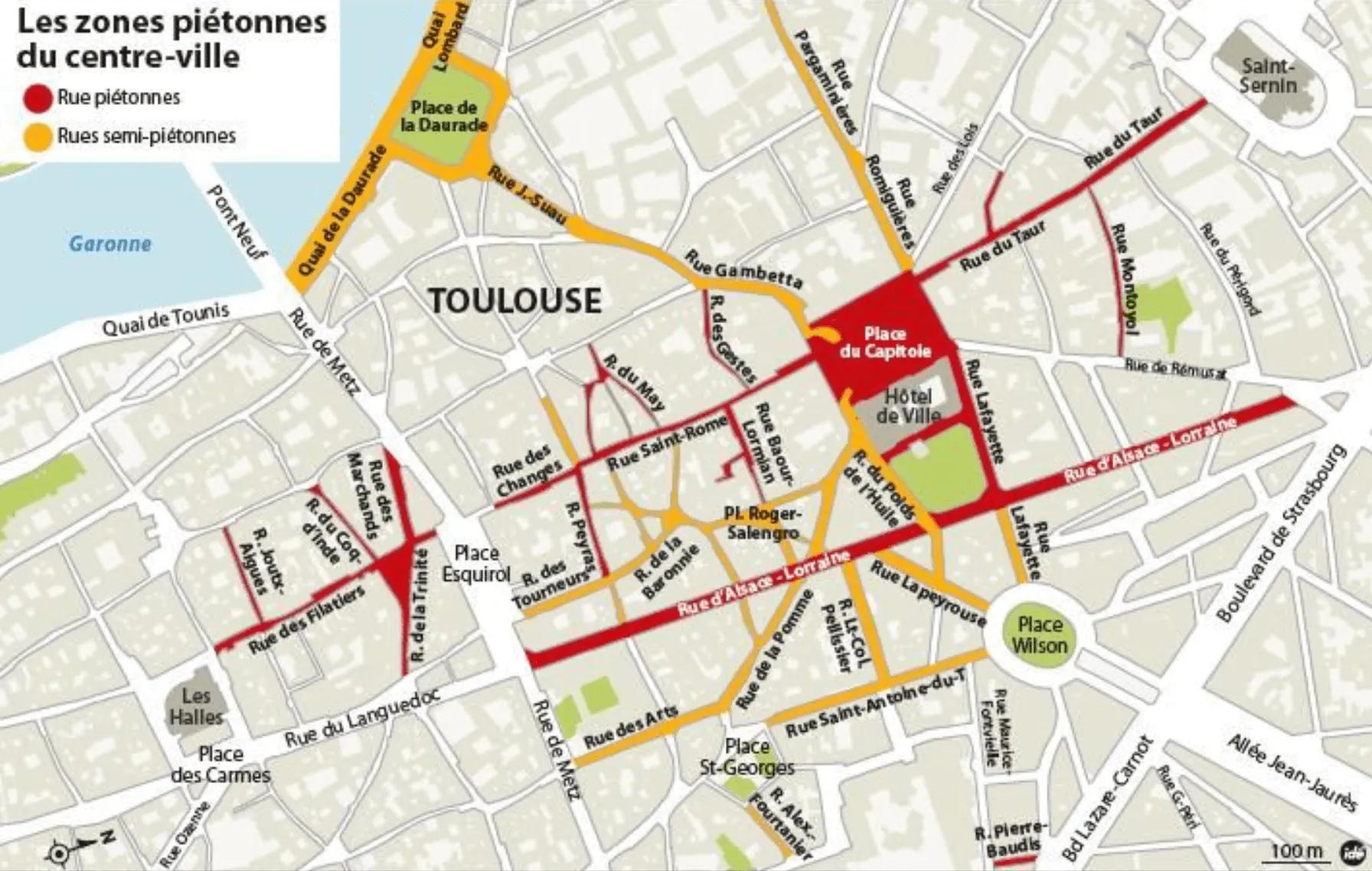 La piétonnisation du centre-ville de Toulouse