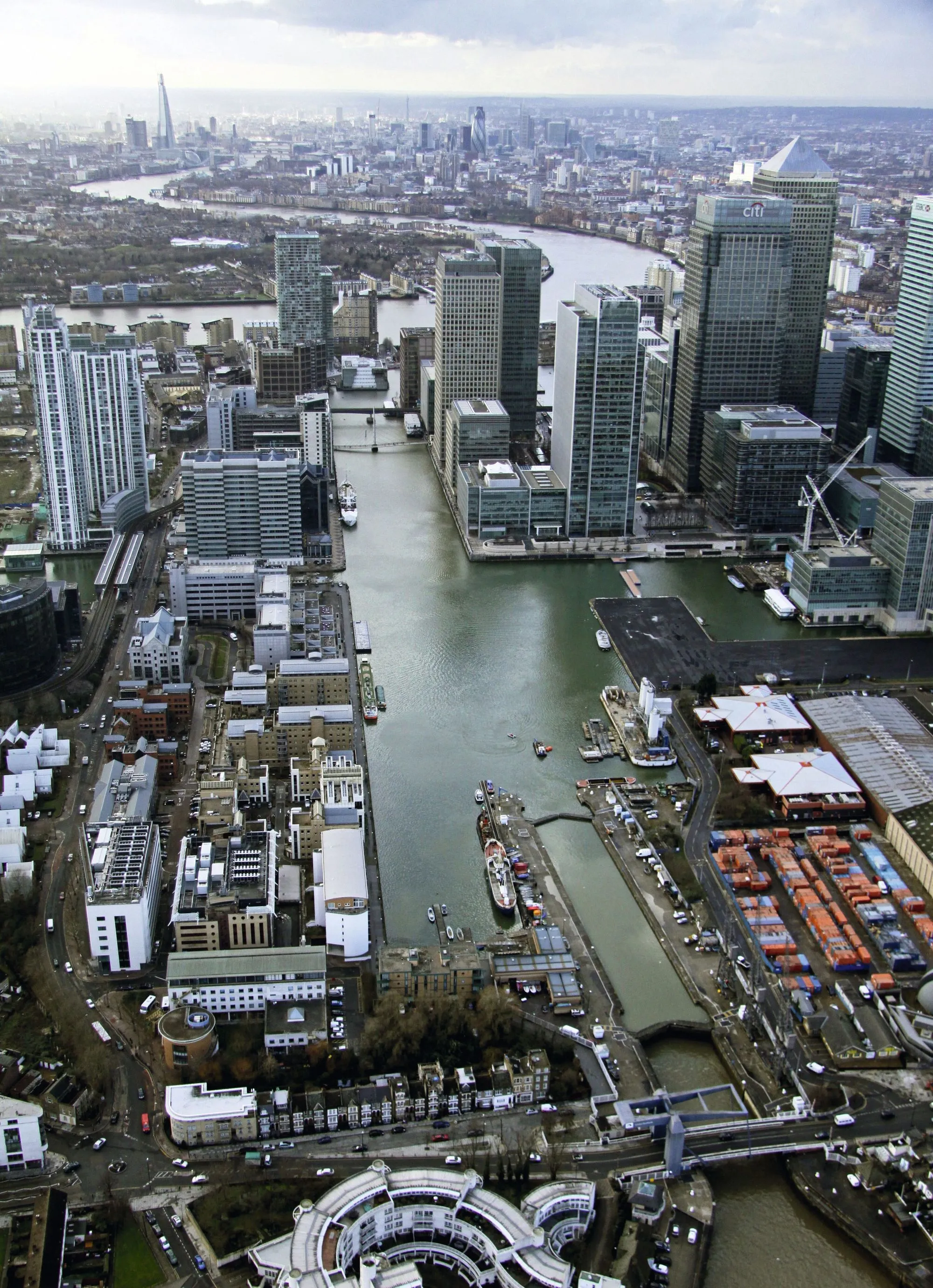 Le réaménagement des Docklands de Canary Wharf