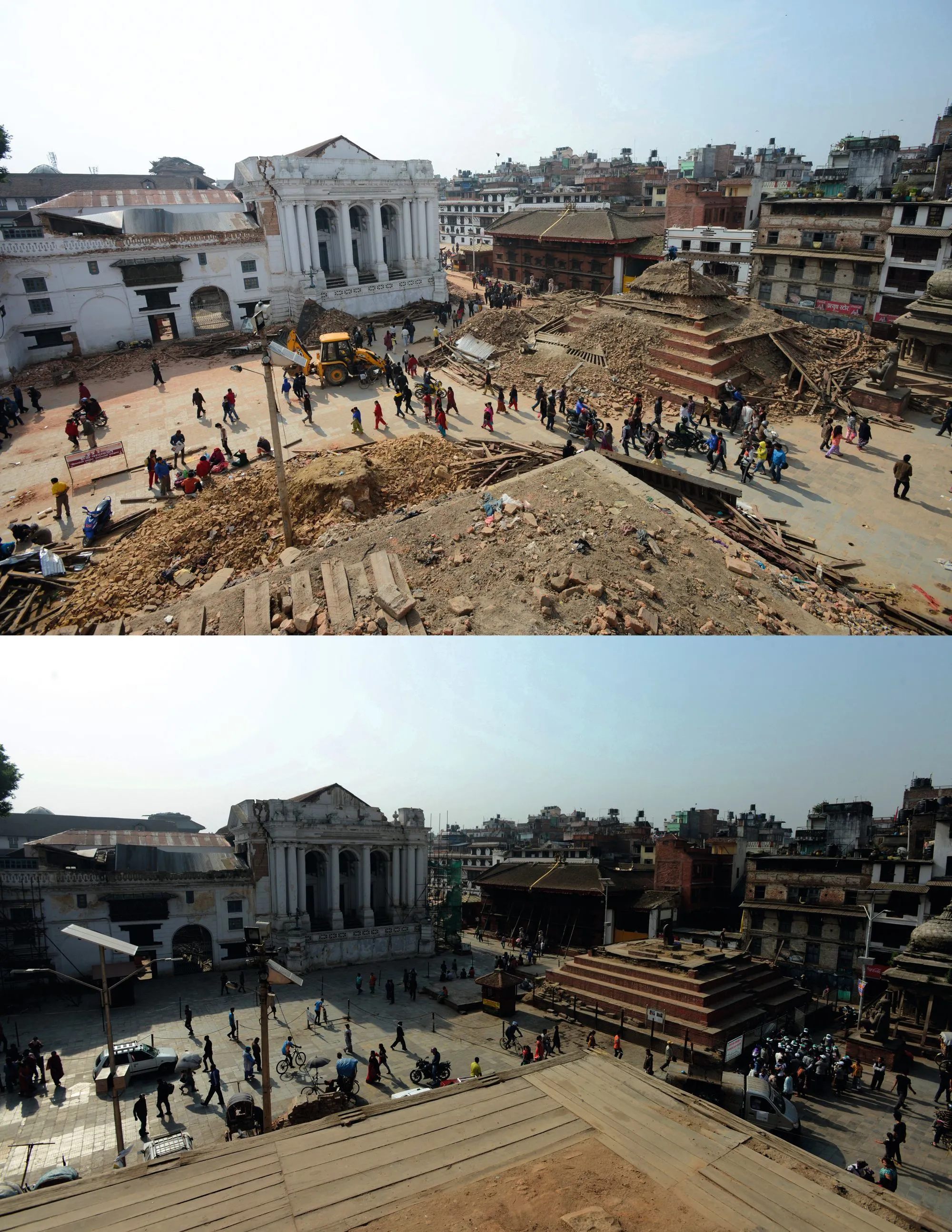 La place Durbar, à Katmandou (Népal) en 2015