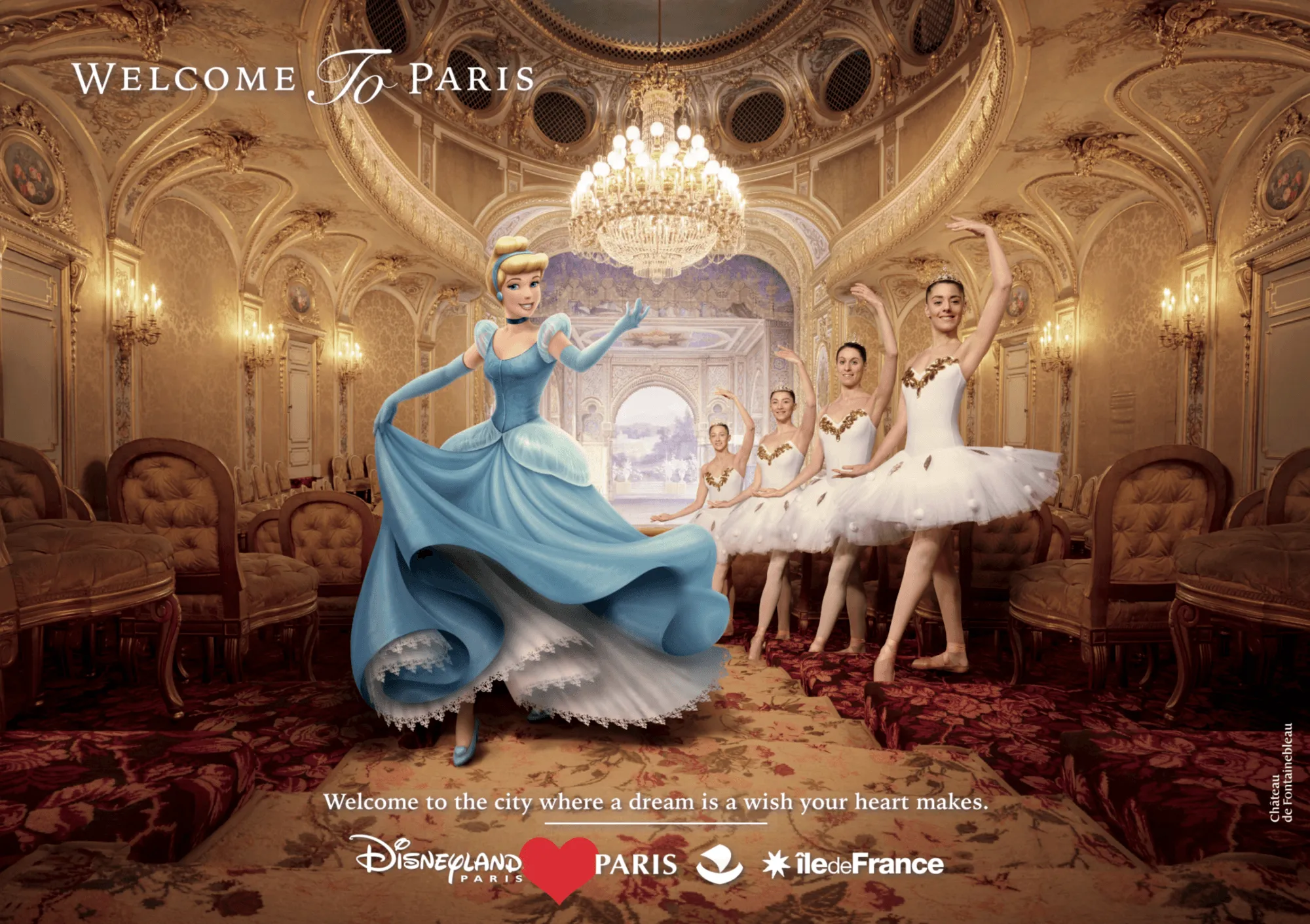 Campagne de marketing réalisée par Disneyland Paris, la Ville de Paris et la Région Île-de-France en 2017