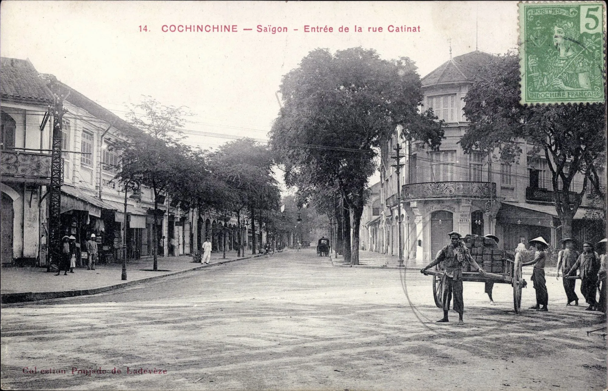 carte postale La rue Catinat
