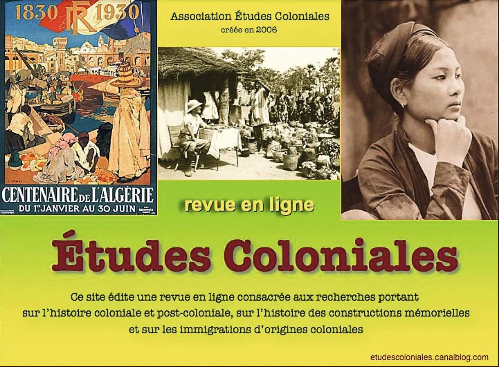 Études coloniales, site internet