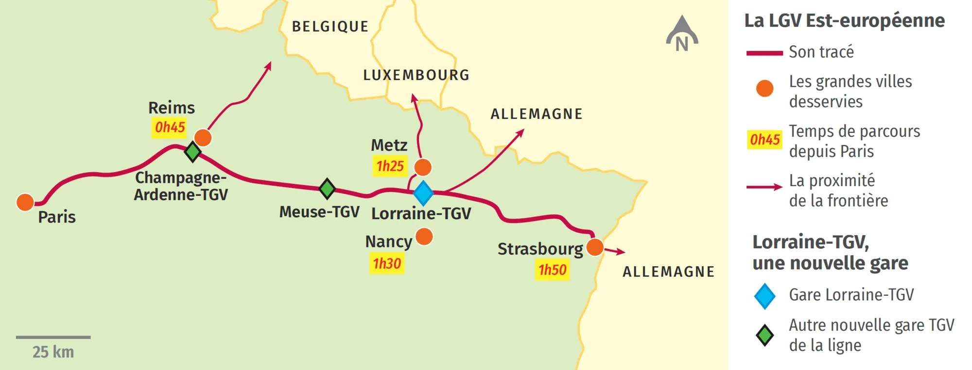 La gare Lorraine-TGV sur la LGV Est-européenne