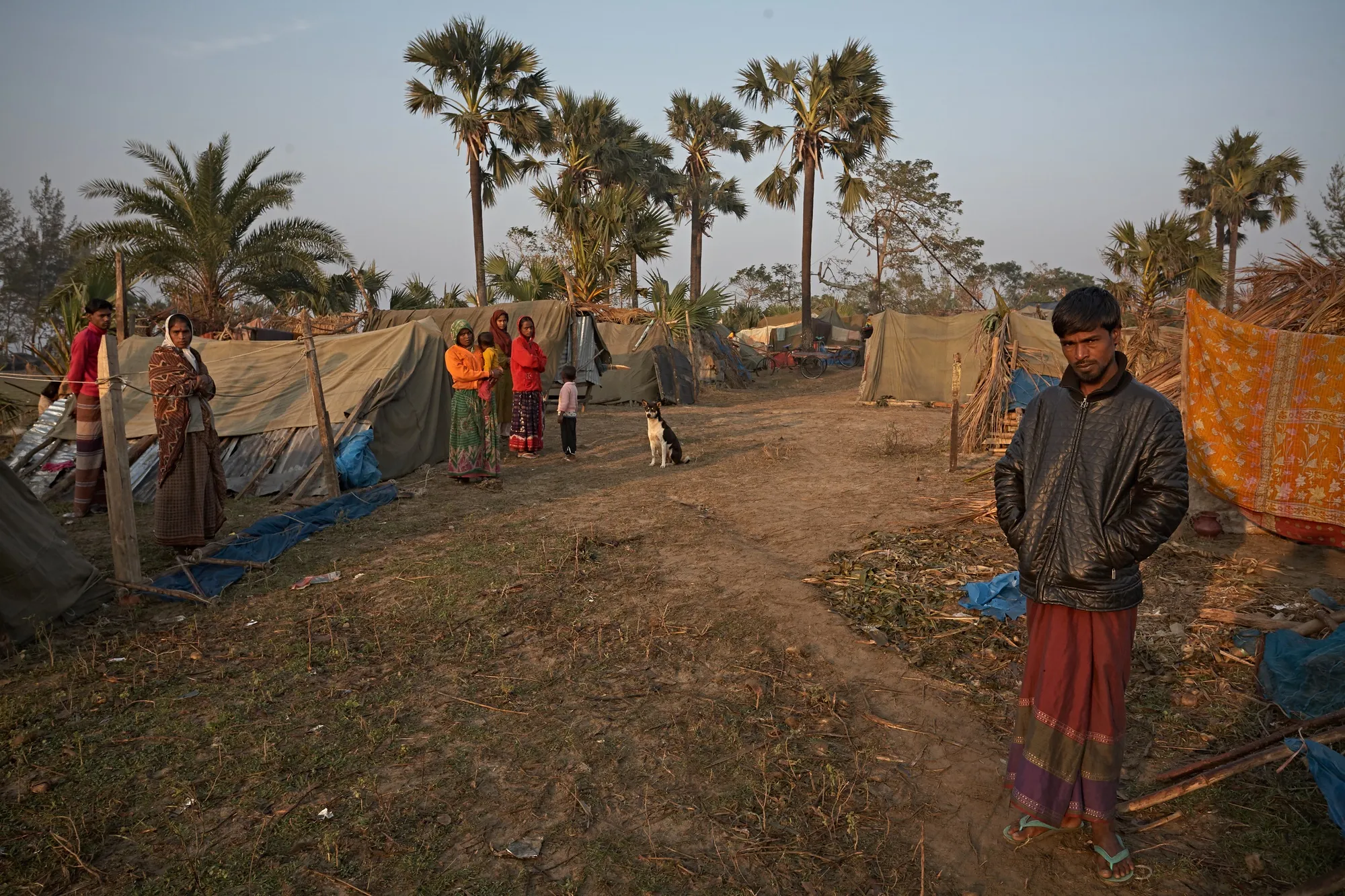 Un bidonville à Dhaka
