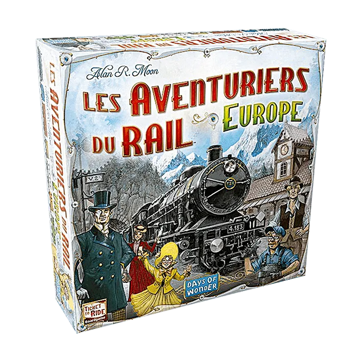 Alan Moon, Les Aventuriers du rail. Europe, Days of Wonder, 2005.