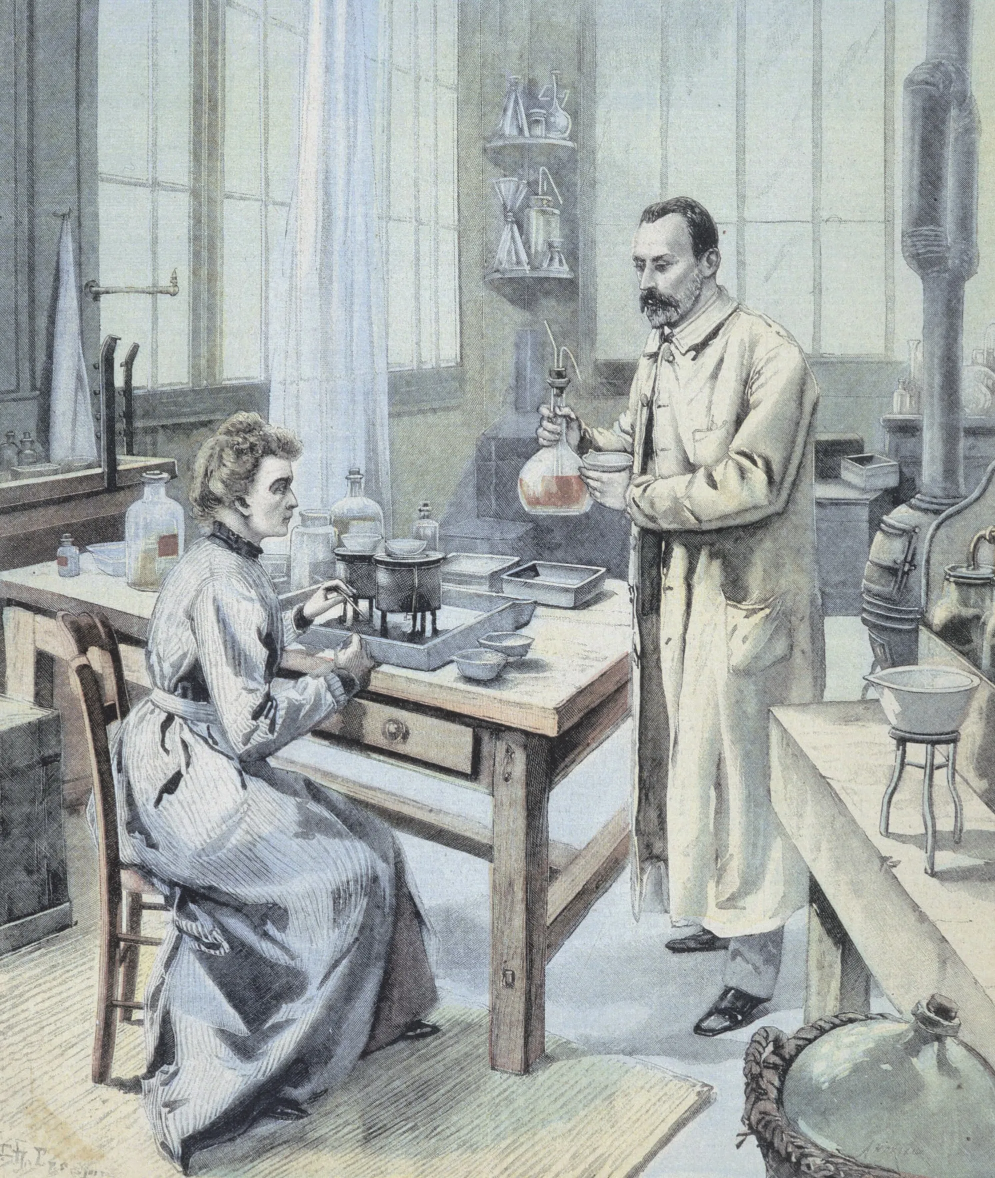 Marie et Pierre Curie, une du Petit Parisien