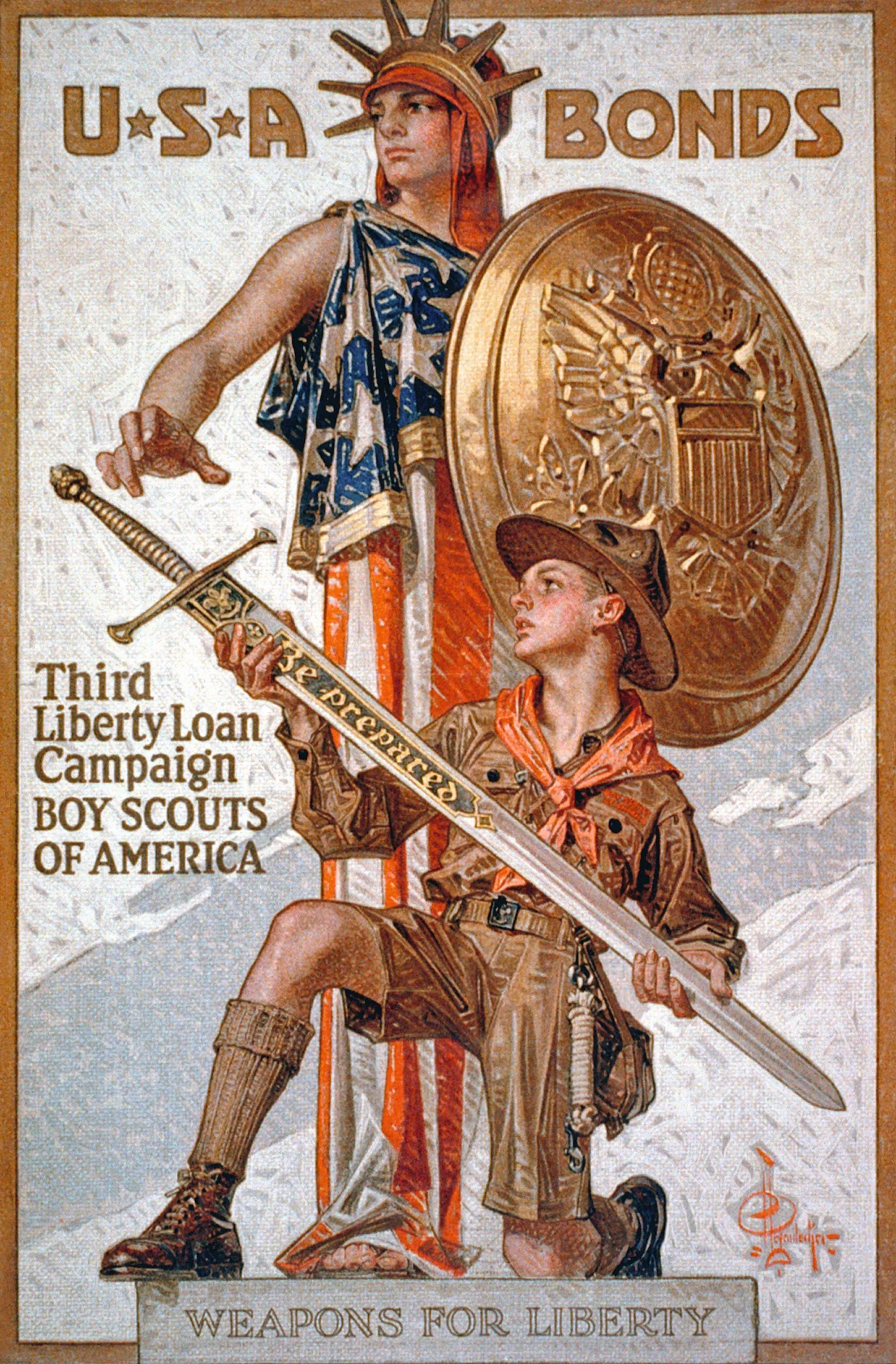 Affi che de propagande américaine, 1917.