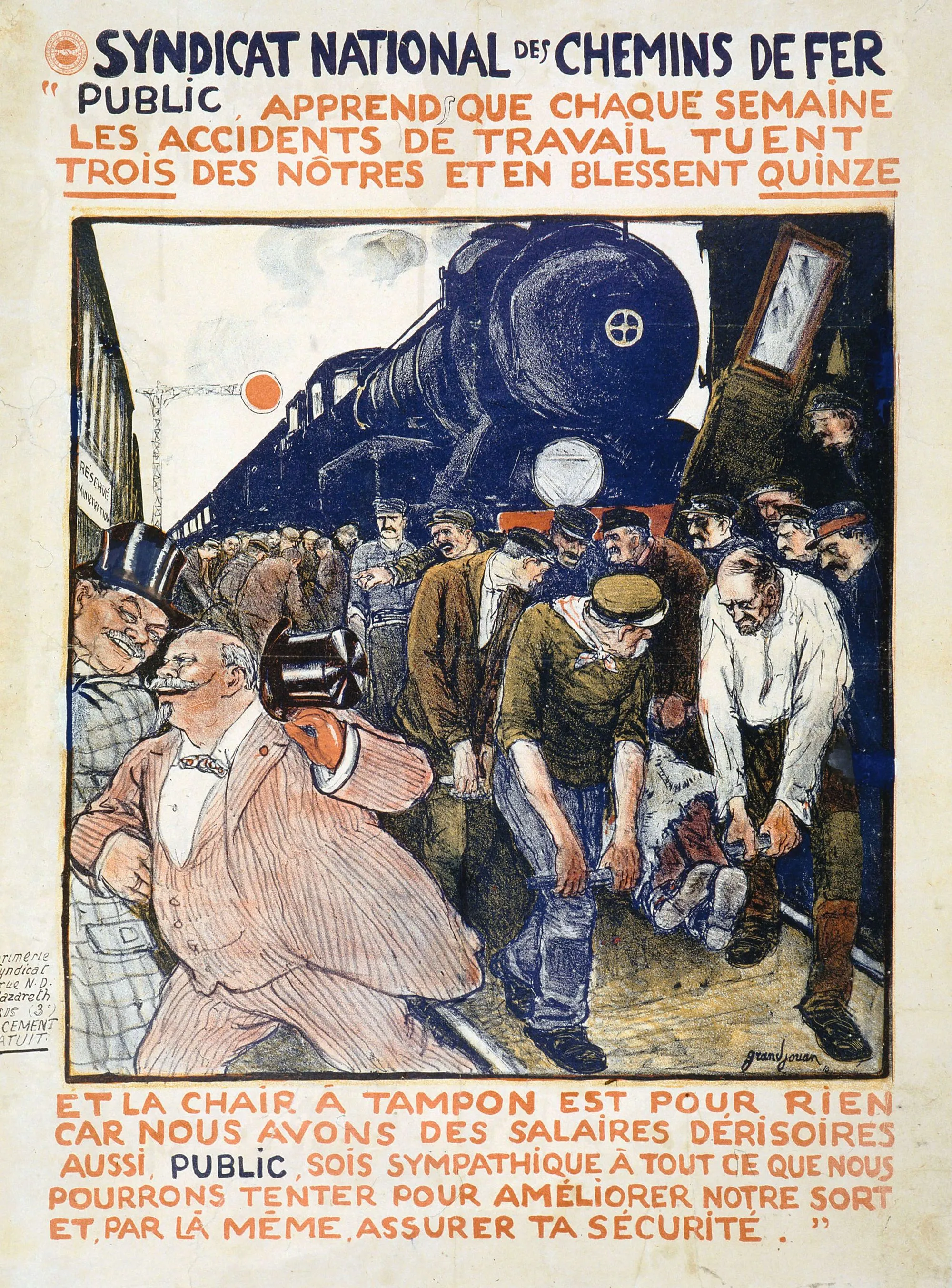 affiche pour le Syndicat national des chemins de fer, 1910
