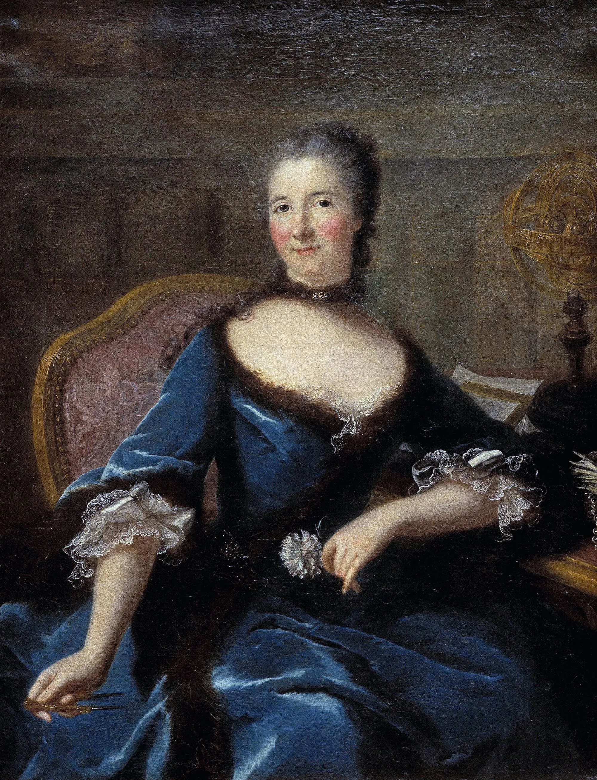 Marianne Loir, Portrait de Gabrielle Émilie Le Tonnelier de Breteuil, marquise du Châtelet, 1803, huile sur toile, 118 x 96 cm, musée des Beaux-Arts, Bordeaux.