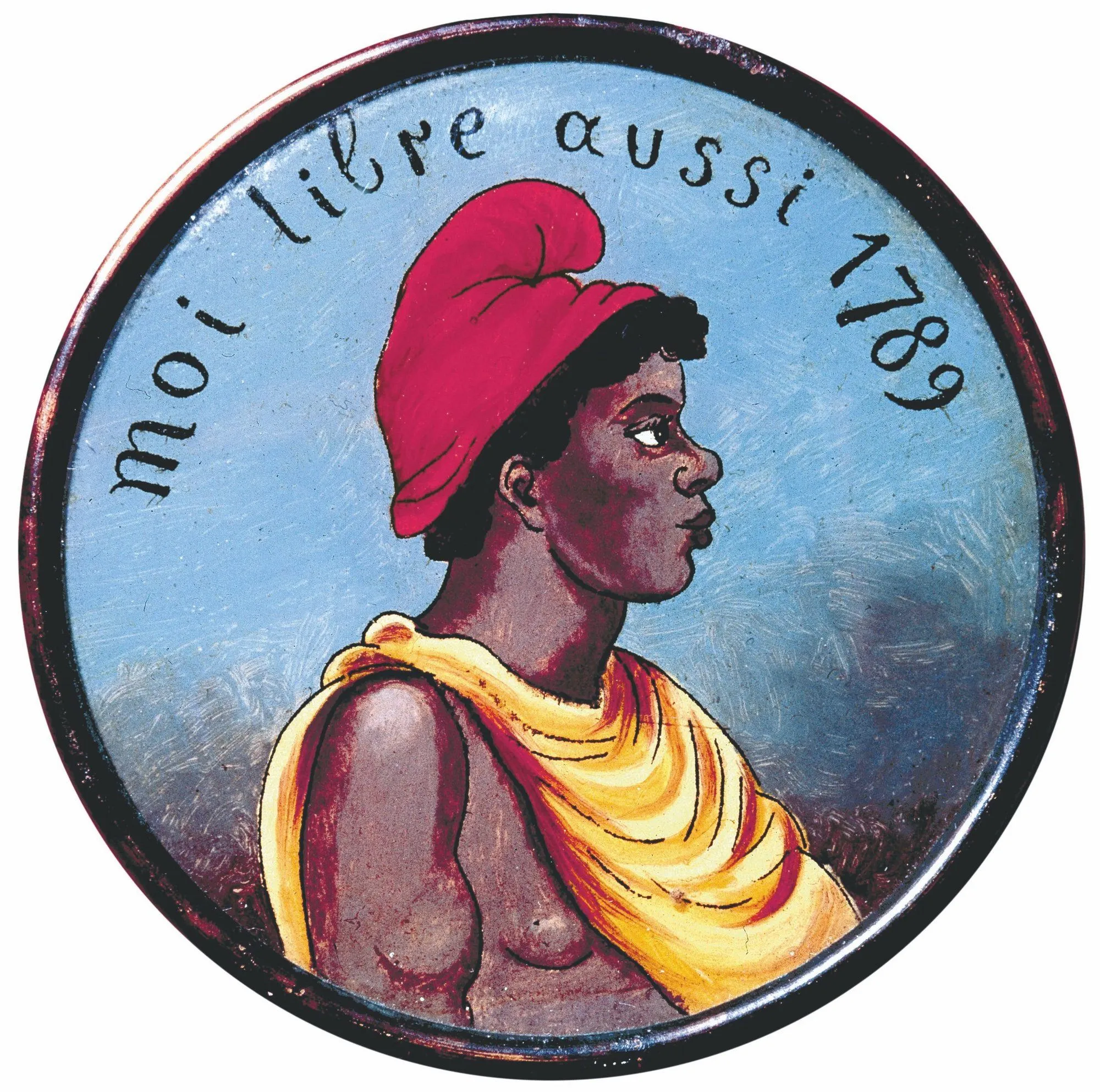 Tête d'un esclave noir portant un bonnet phrygien