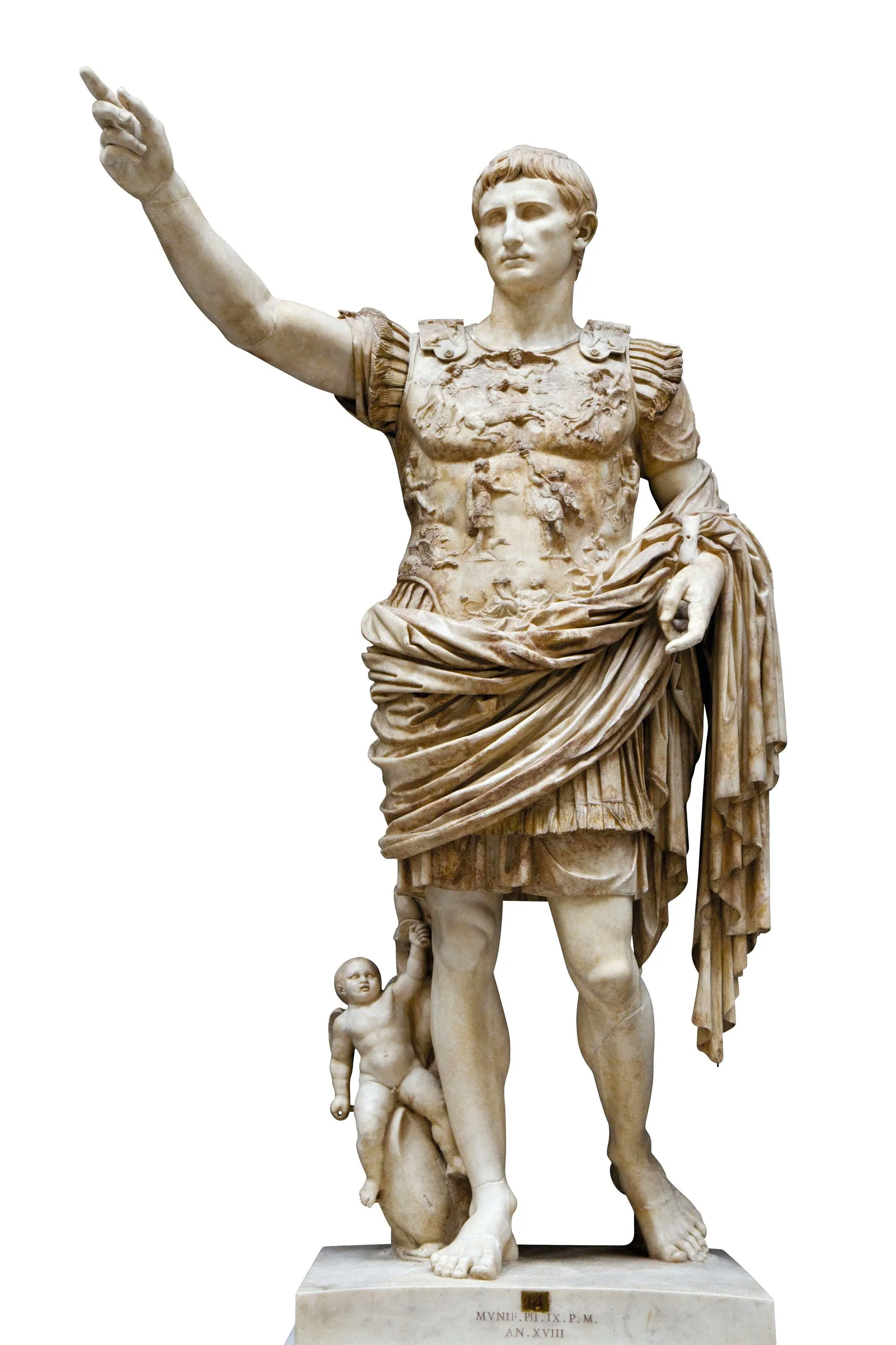 Statue d'Auguste dite « Prima Porta », trouvée dans une villa de Livie