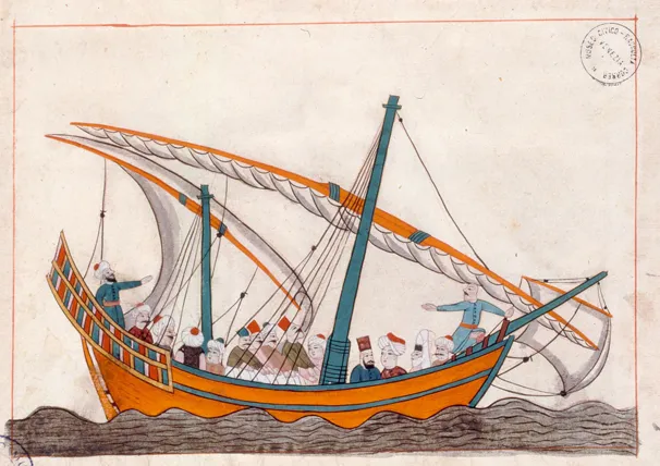 Navire turc, 1581, dessin.