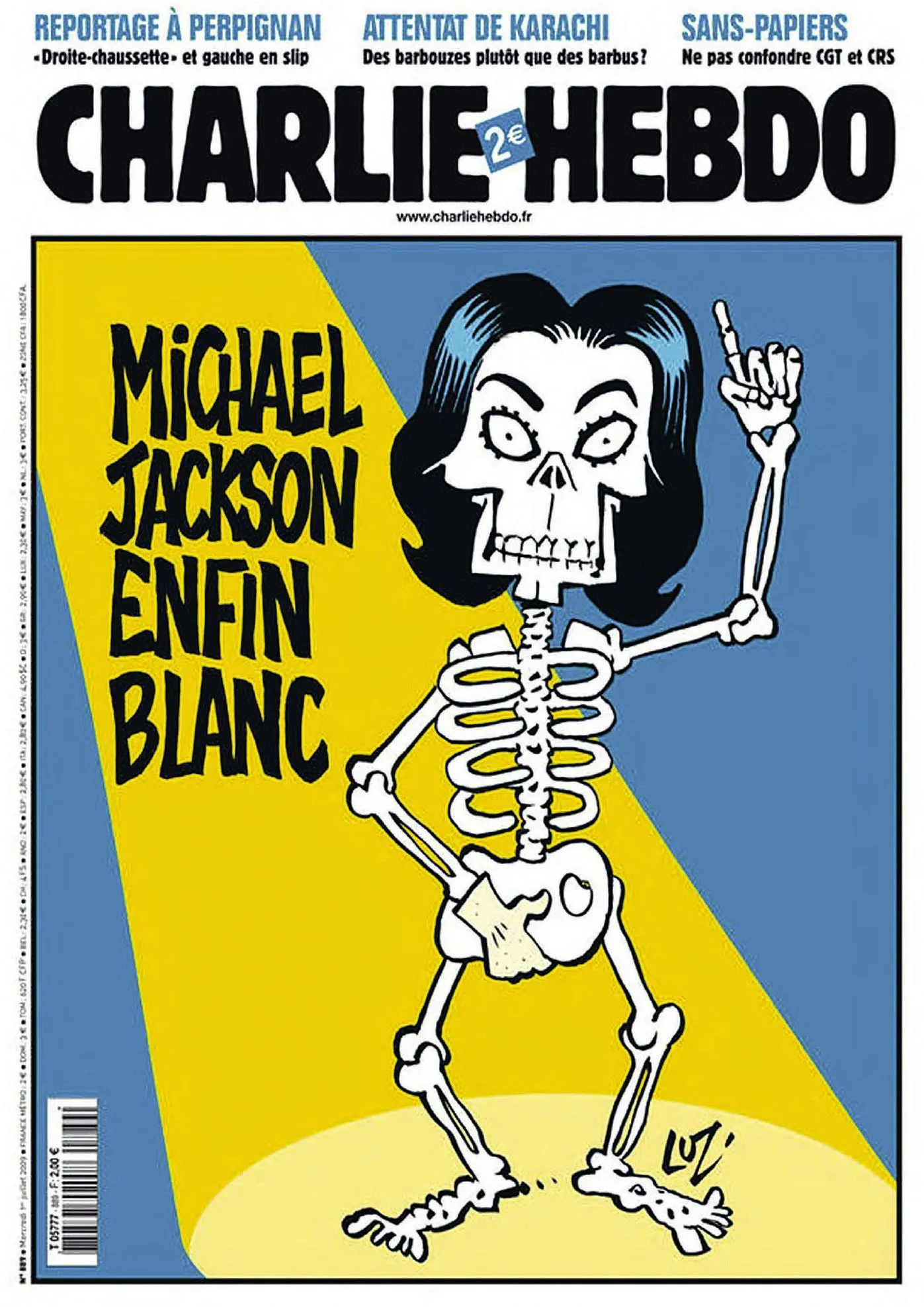 Luz, dessin, Charlie Hebdo, 1er juillet 2009.