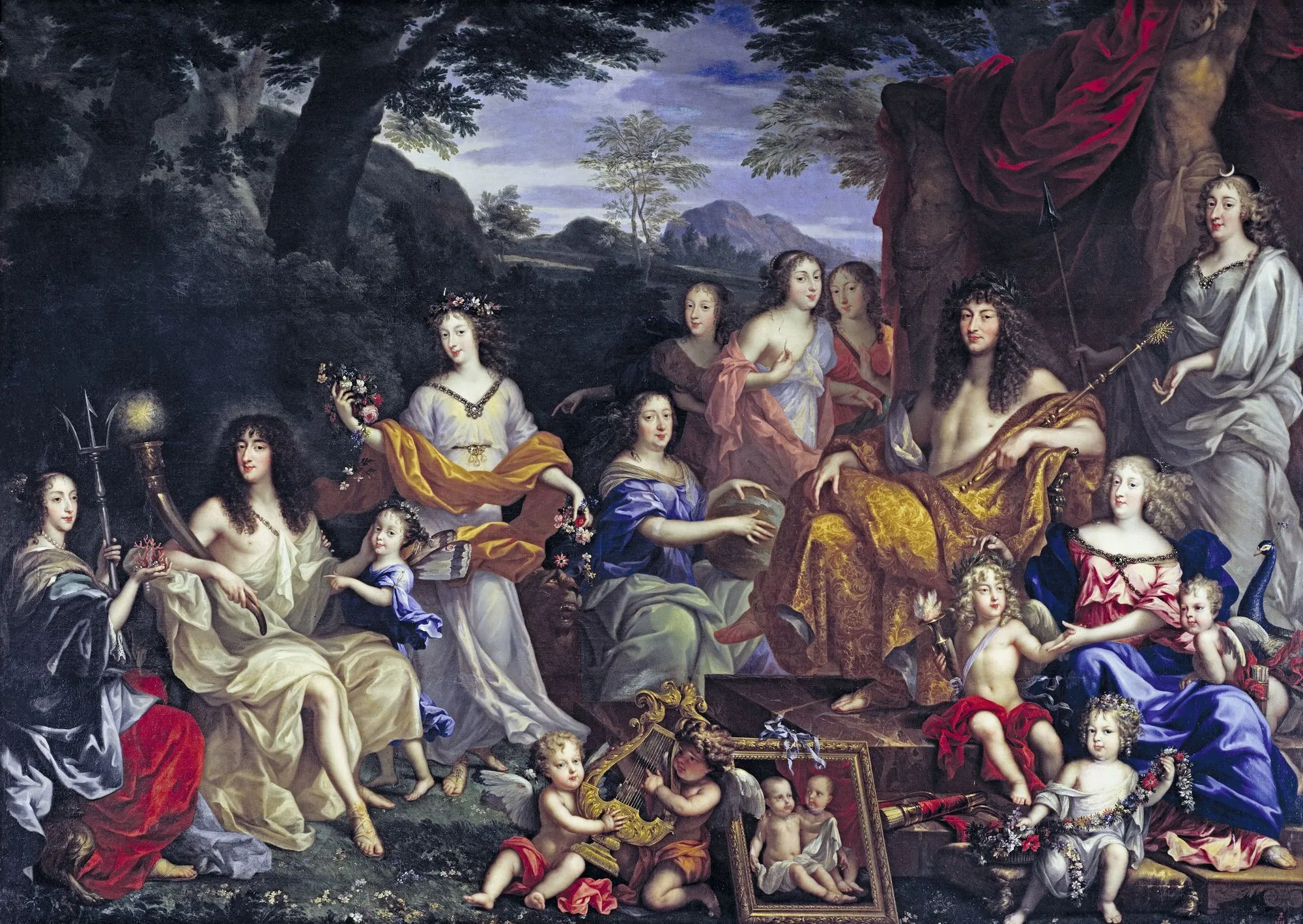 Jean Nocret, Louis‑XIV et la famille royale, 1670, huile sur toile, 305 x 420 cm, château de Versailles