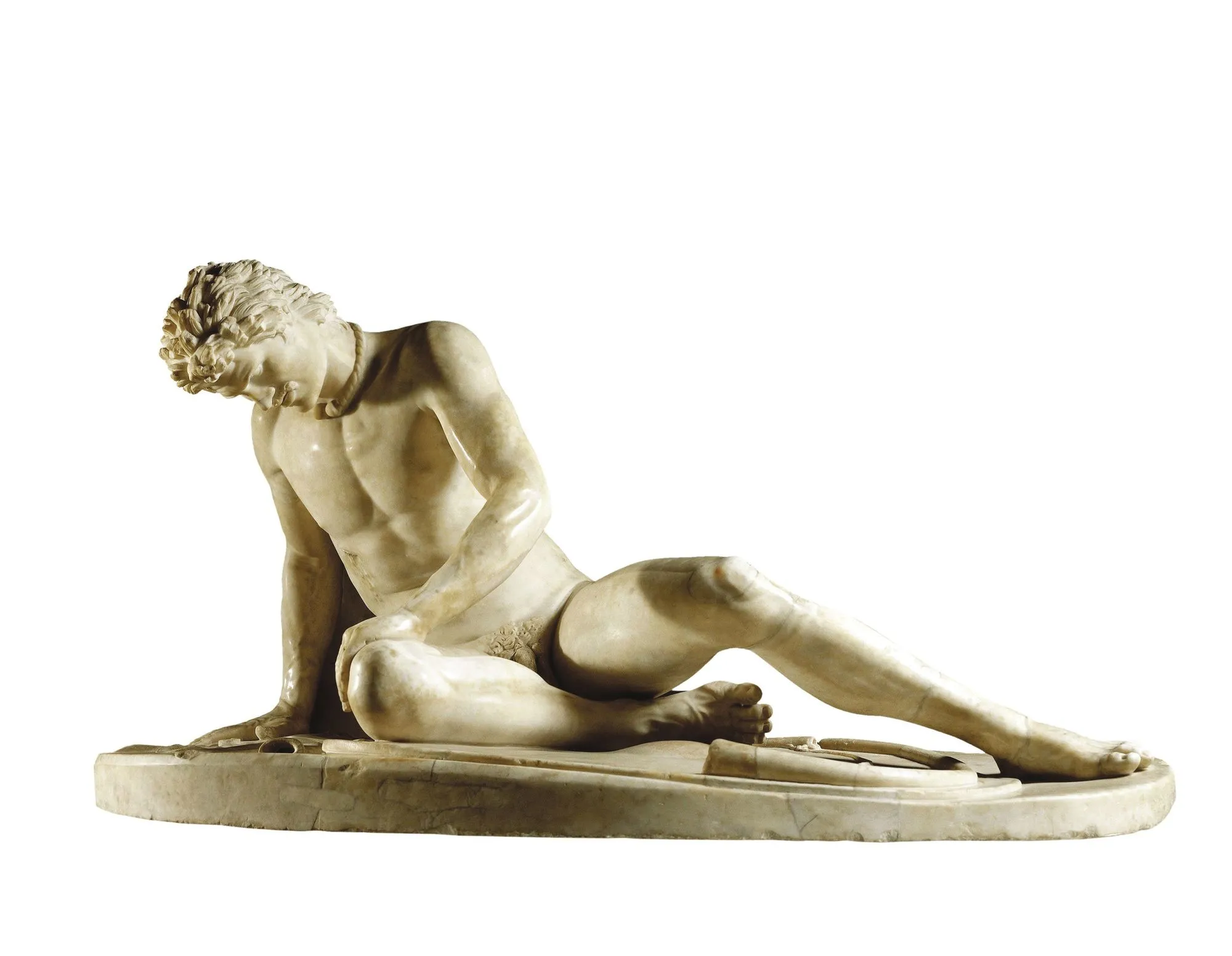 Statue d'un galate mourant, copie romaine en marbre (fin du Ier siècle av. J.-C.) d'un original grec en bronze (v. 230 av. J.-C.), musée du Capitole, Rome