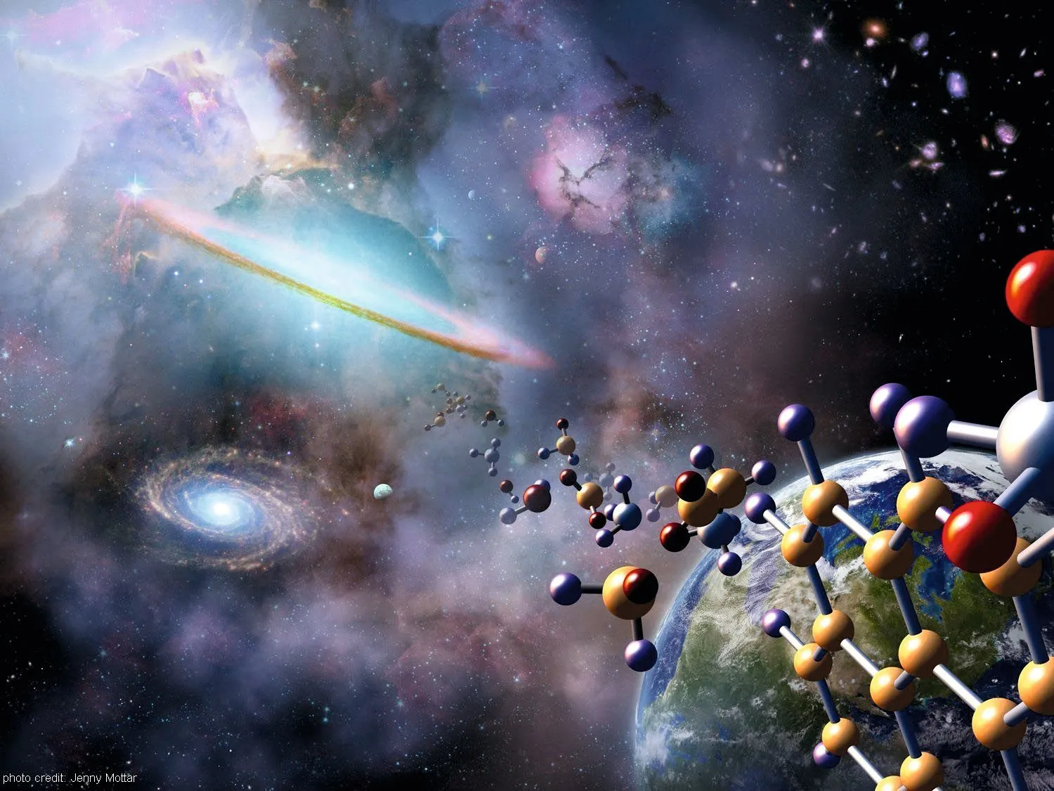 Astrochemistry representation, by NASA / Jenny Mottar.