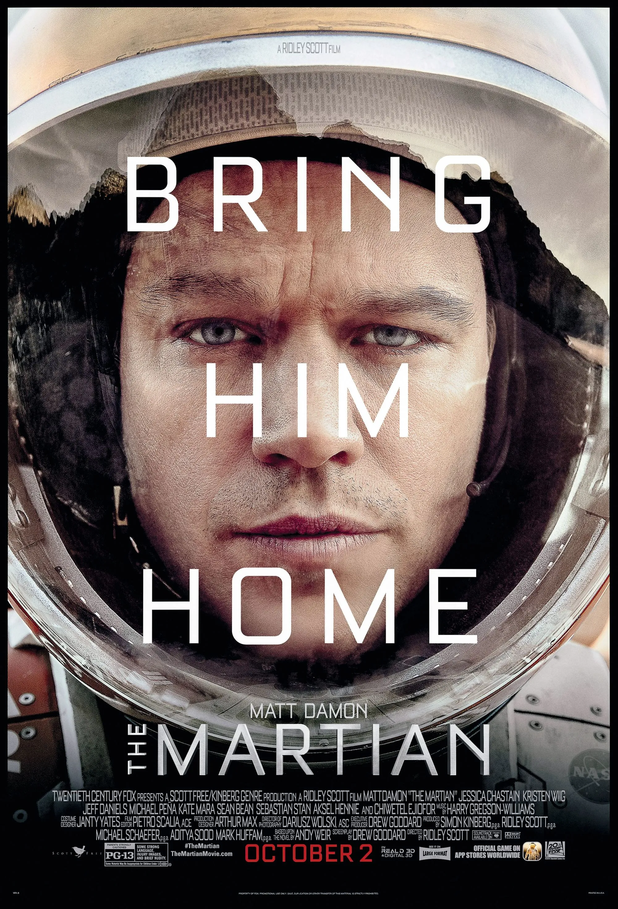 The Martian, by Ridley Scott, 2015.
