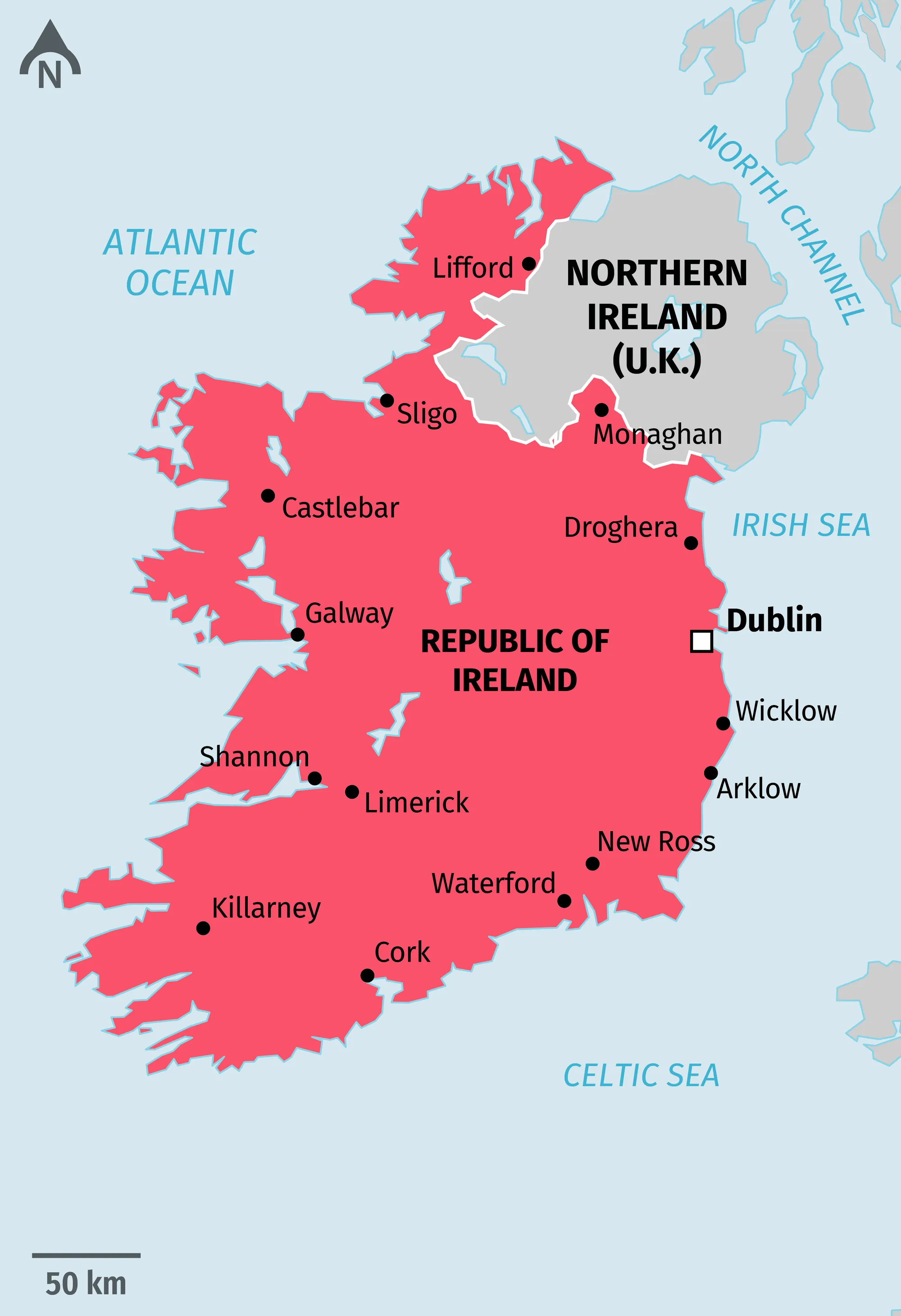 Map of the Republic of Ireland, Mélanie Marie, 2018.