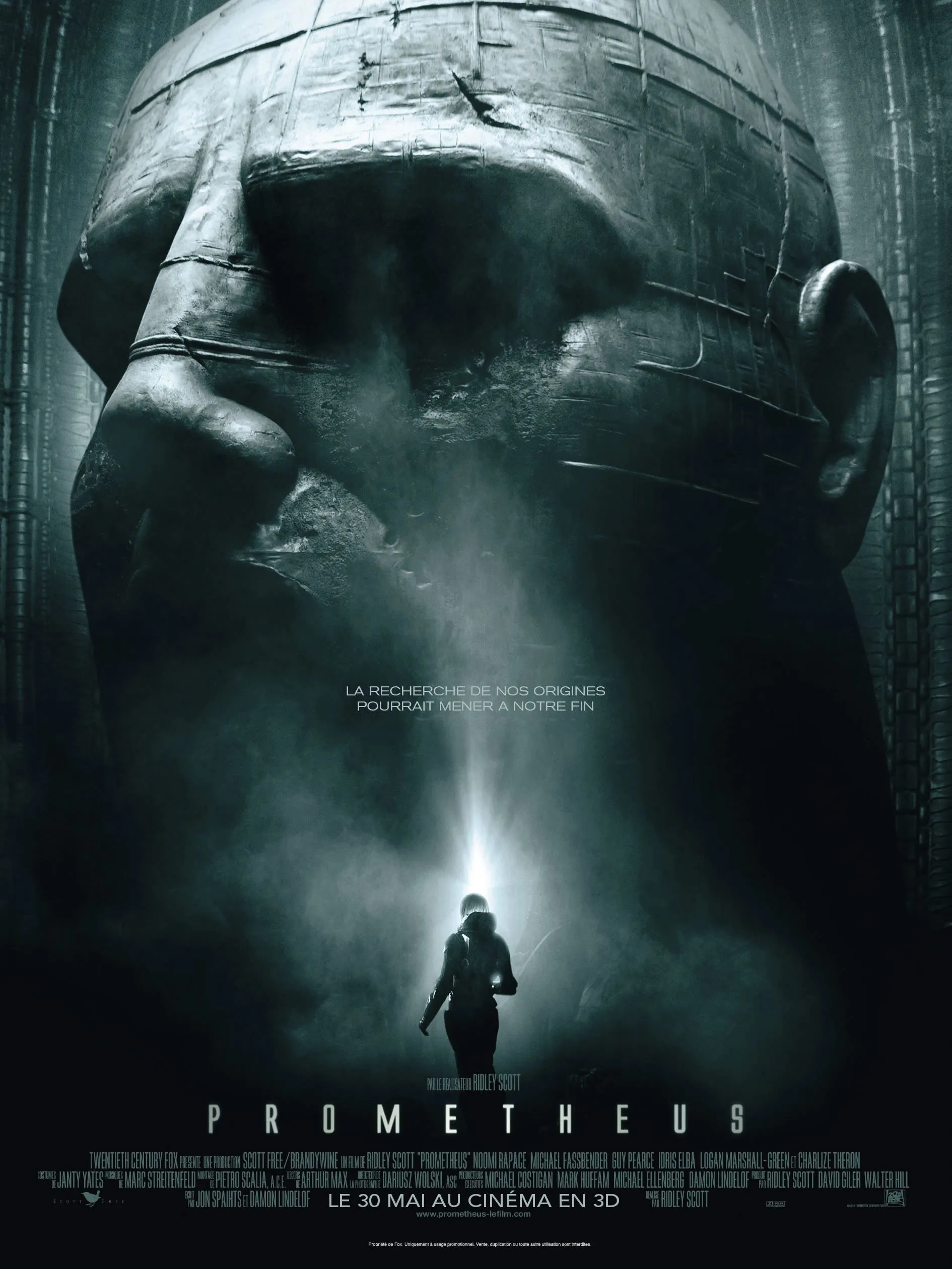 Prometheus, by Ridley Scott, 2012.
