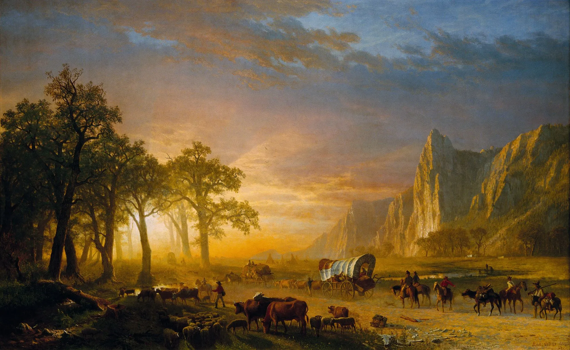 Emigrants Crossing the Plains, Albert Bierstadt, 1869.