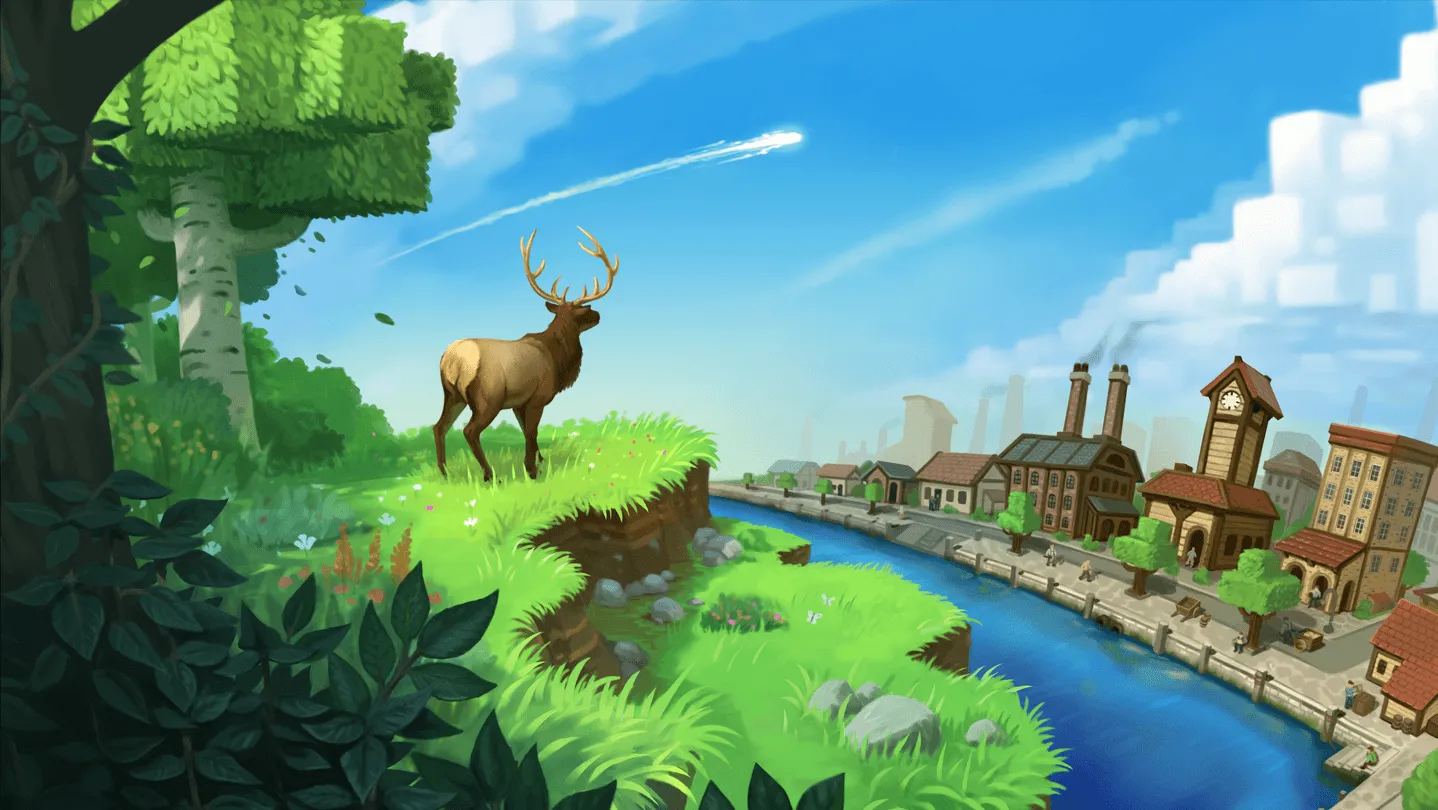 Promotional picture for ‘Eco' game, Steam.com, 2018.