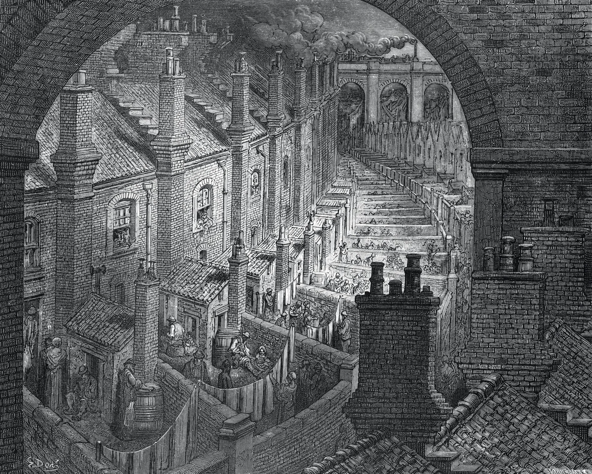 Over London by Rail, Gustave Doré, 1872.