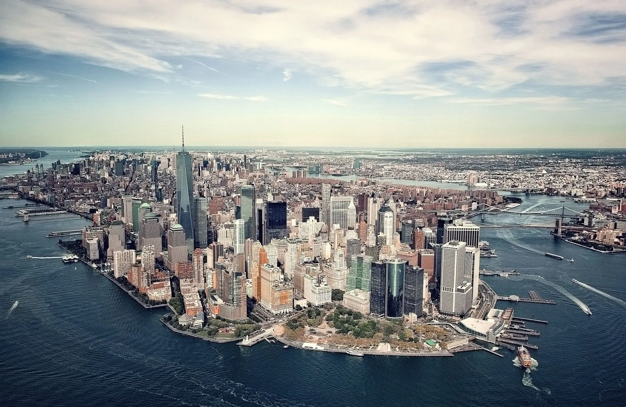 A view of Manhattan, New York City.