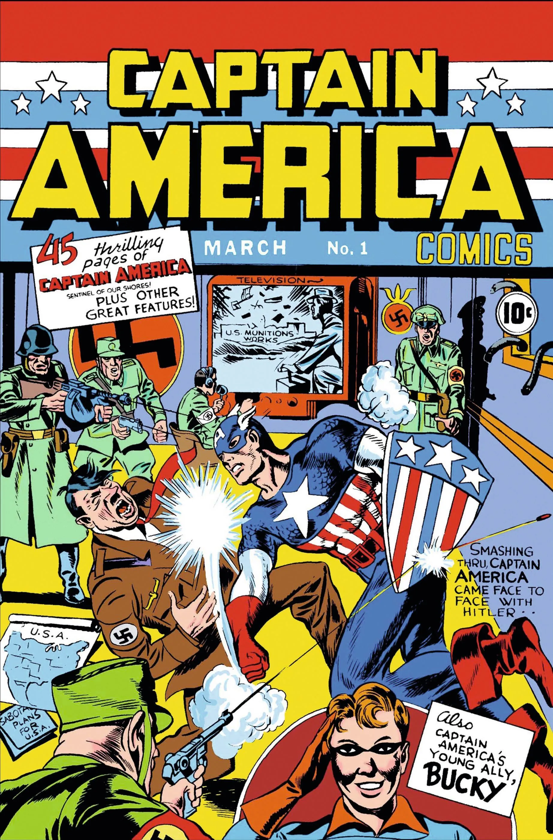 Cover of Captain America #1 Timely Comics, 1941