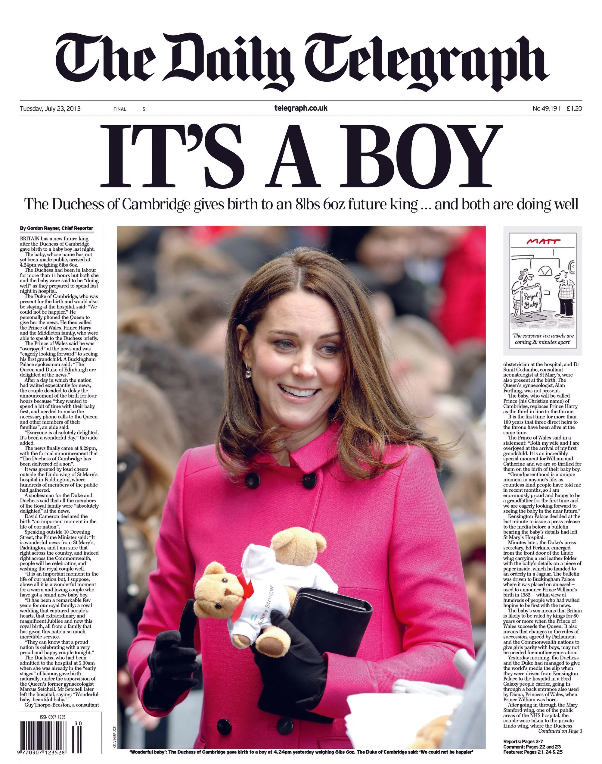 The Daily Telegraph, July 2013.