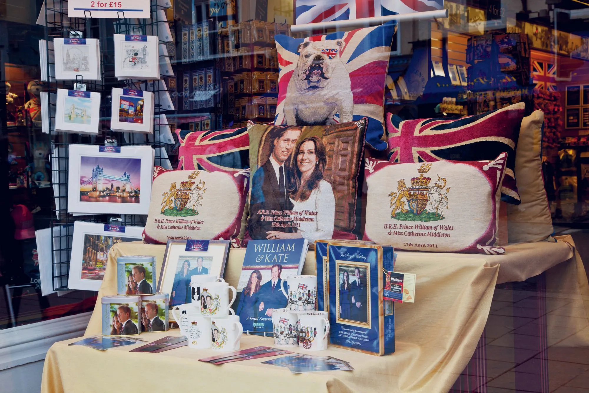 A souvenir shop window in Windsor, by Anna Stowe, 2011.