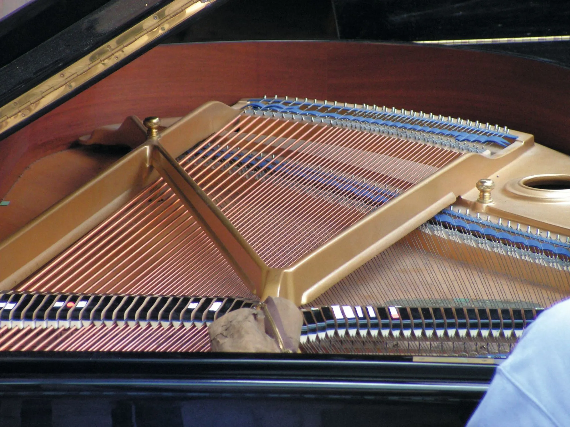 Cordes tendues dans un piano à queue