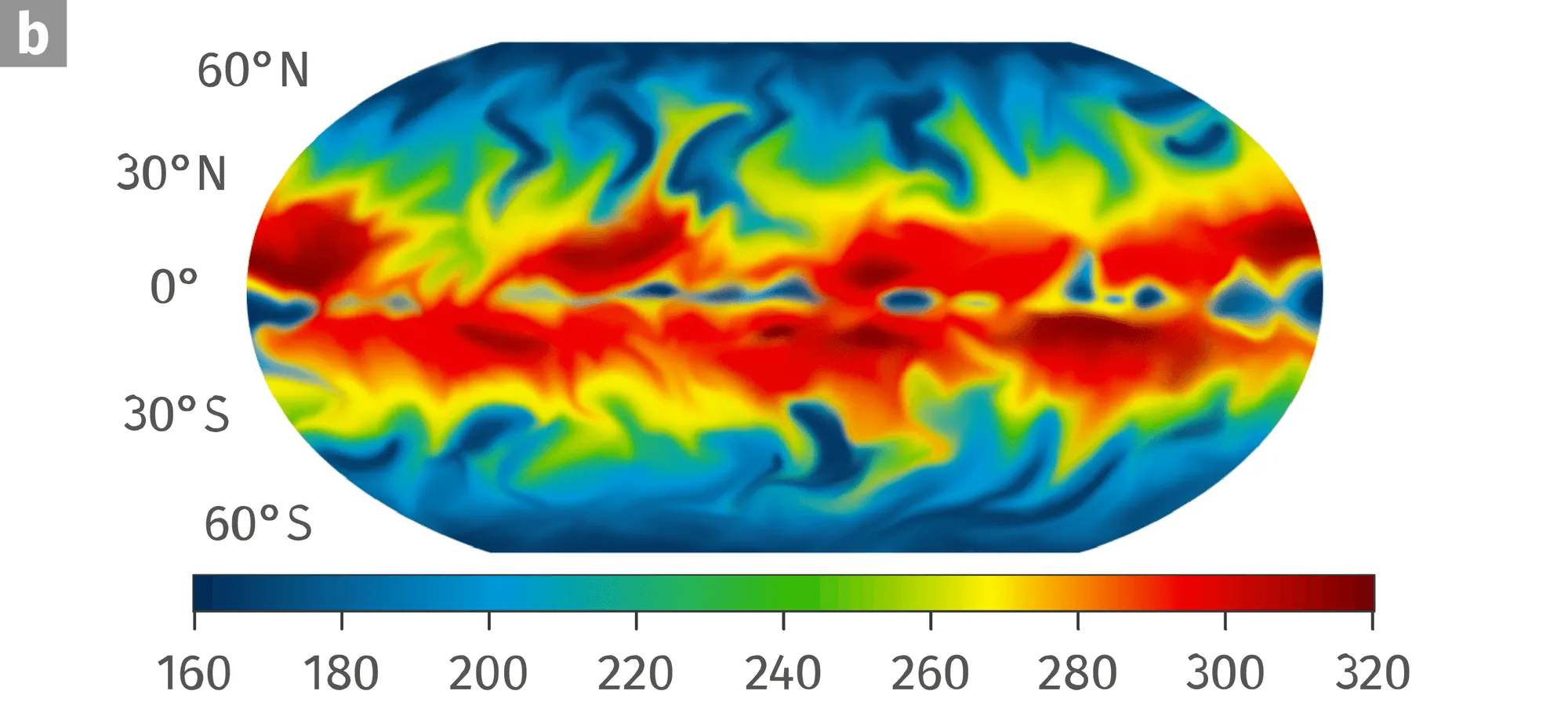 Carte mondiale du rayonnement infrarouge moyen sortant