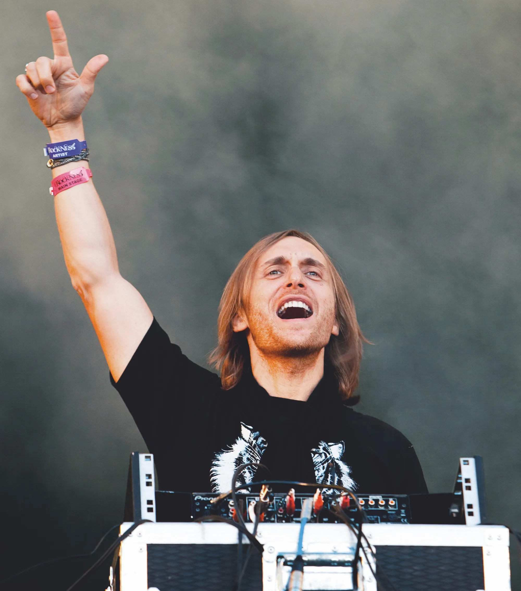 Le disc-jockey (DJ) David Guetta lors d'un concert
