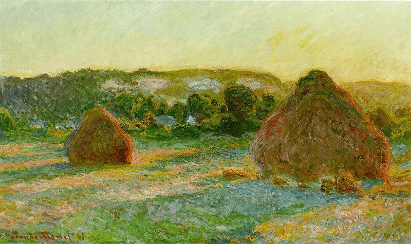 Claude Monet, Meules, fin de l'été, 1891, huile sur toile, 60 x 100 cm,
musée d'Orsay, Paris