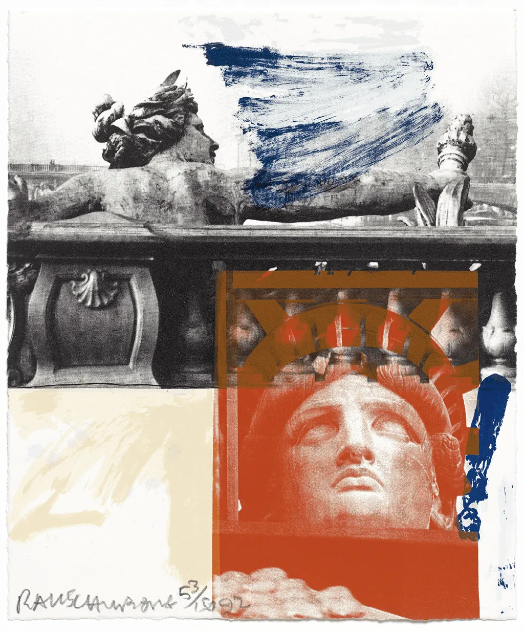 Robert Rauschenberg,
For Ferraro, 1992,
lithographie colorée,
25 x 20 cm, musée des
Beaux-Arts, Houston,
États-Unis