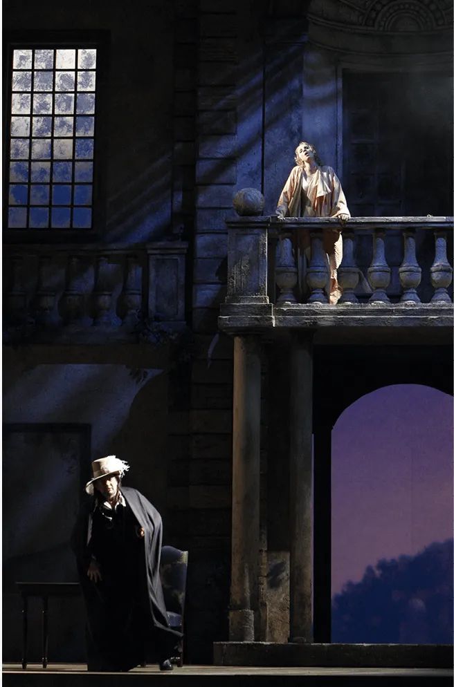 Opéra héroïque de Franco
Alfano d'après Edmond
Rostand, mise en scène de
Petrika Ionesco au théâtre
du Châtelet, Paris, 2009, avec
Placido Domingo (Cyrano) et
Nathalie Manfrino (Roxane).