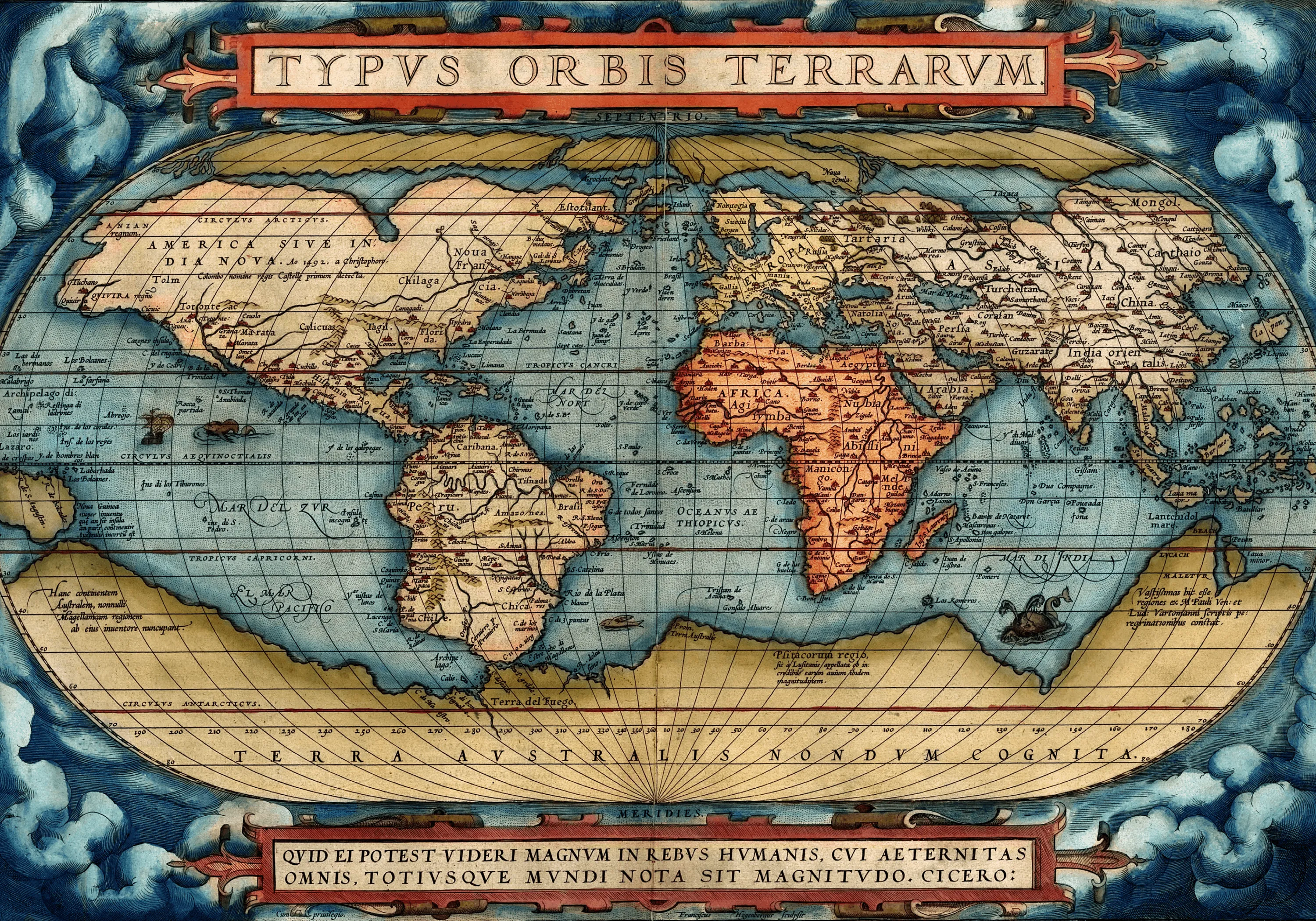 Abraham Ortelius, Mappemonde