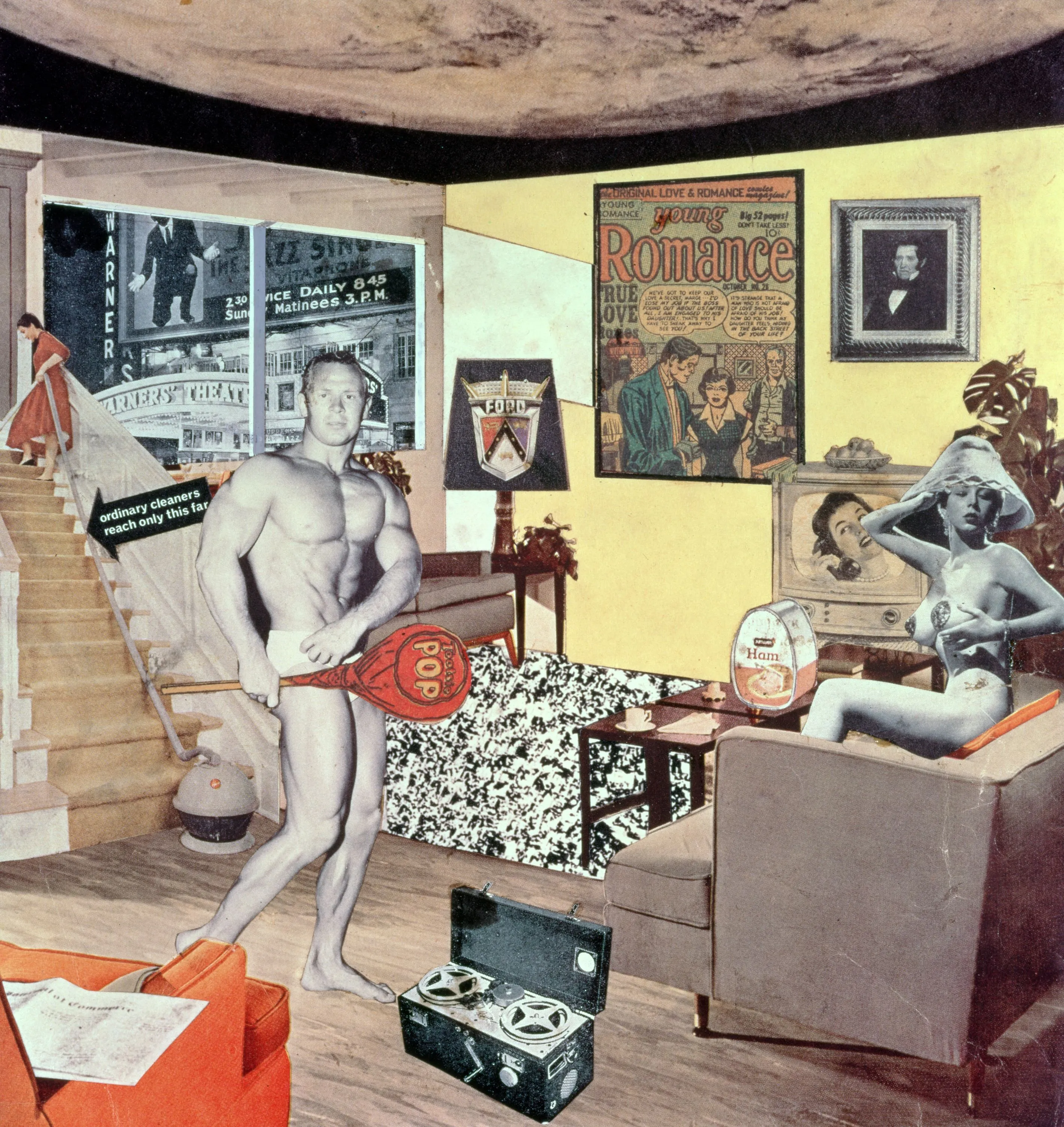 Richard Hamilton, Just what is
it that makes today's home so
different, so appealing ?, 1956,
collage, 26 × 23,5 cm, Kunsthalle,
Tubingen, Allemagne